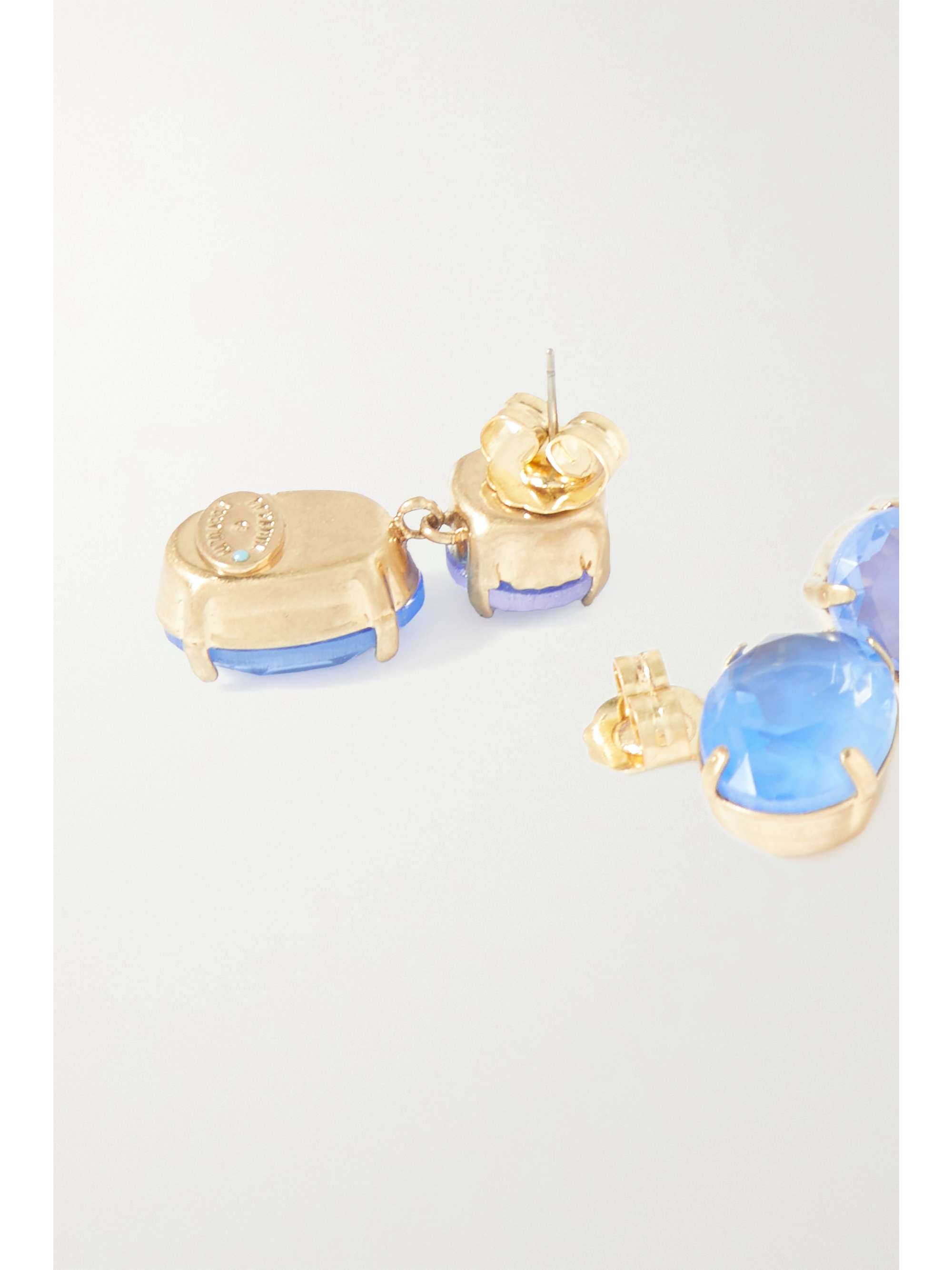 ROXANNE ASSOULIN Gold-tone glass earrings