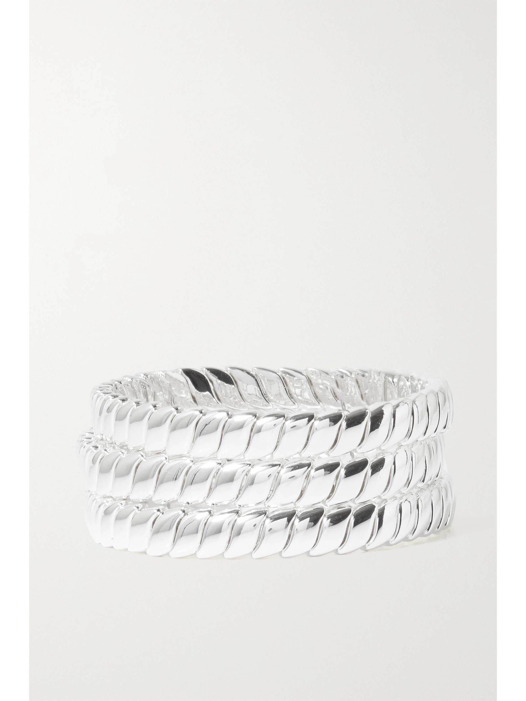 ROXANNE ASSOULIN Smooth Moves set of three silver-tone bracelets