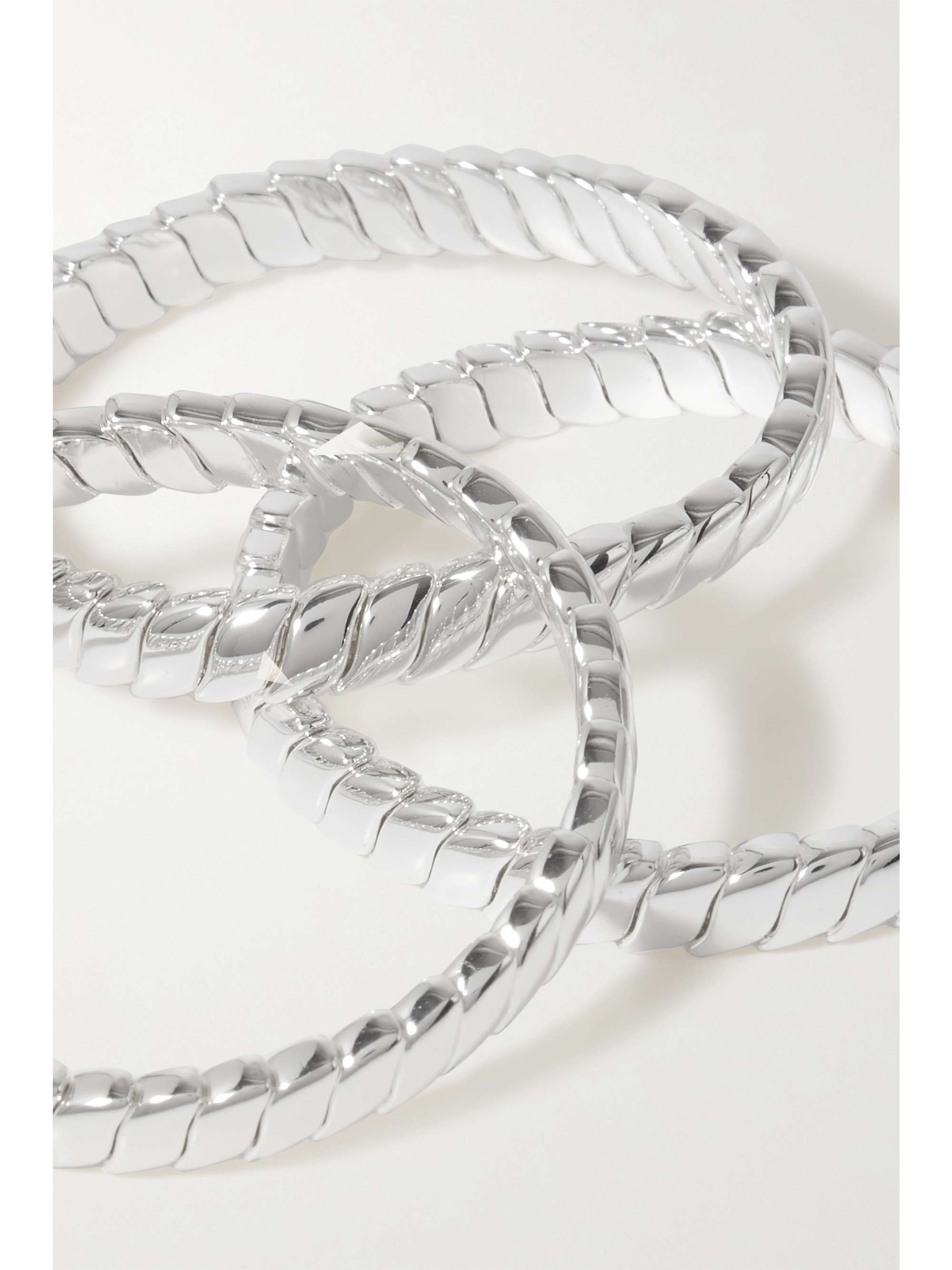 ROXANNE ASSOULIN Smooth Moves set of three silver-tone bracelets