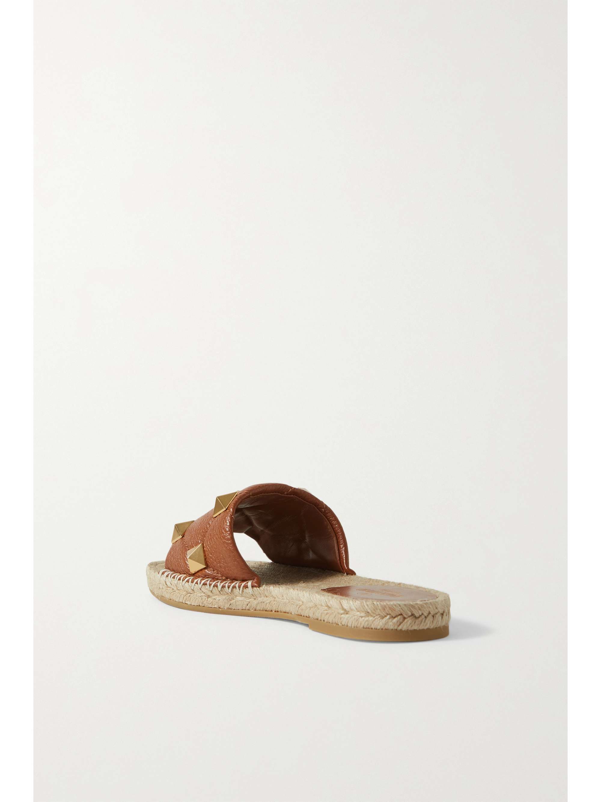 VALENTINO GARAVANI Roman Stud quilted leather espadrille slides