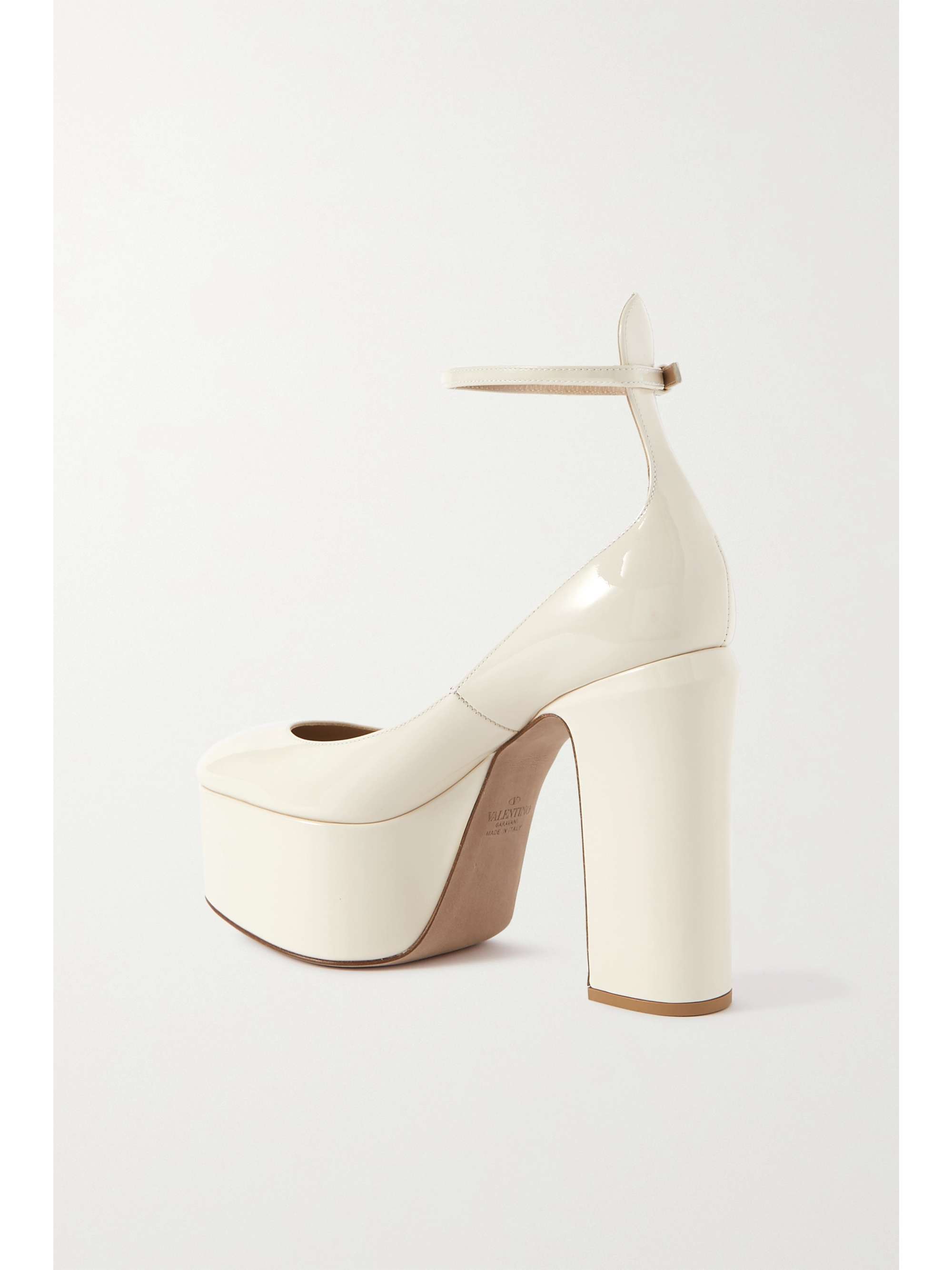 VALENTINO GARAVANI Tan-Go 120 patent-leather platform pumps