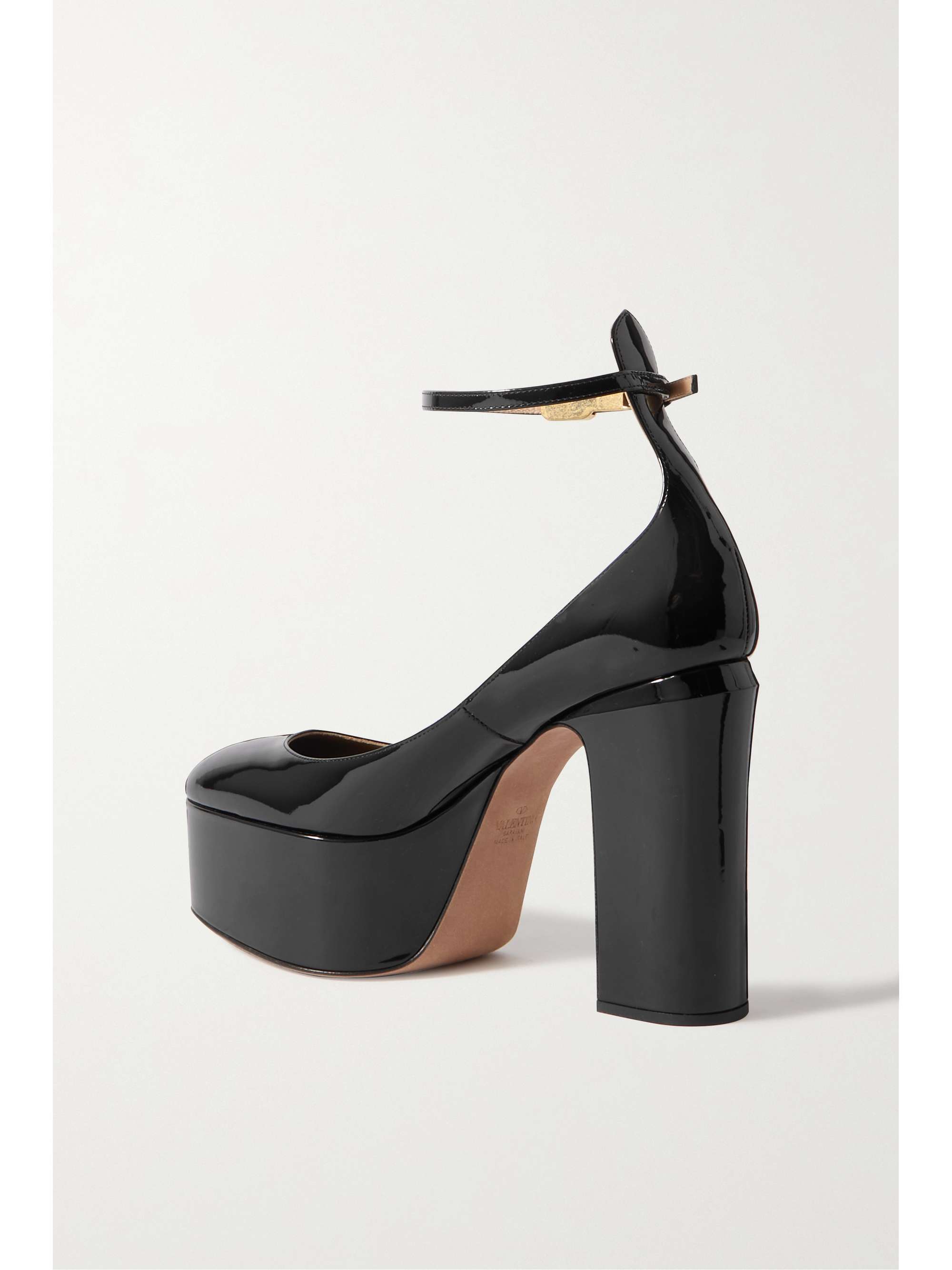 VALENTINO GARAVANI Tan-Go 120 patent-leather platform pumps