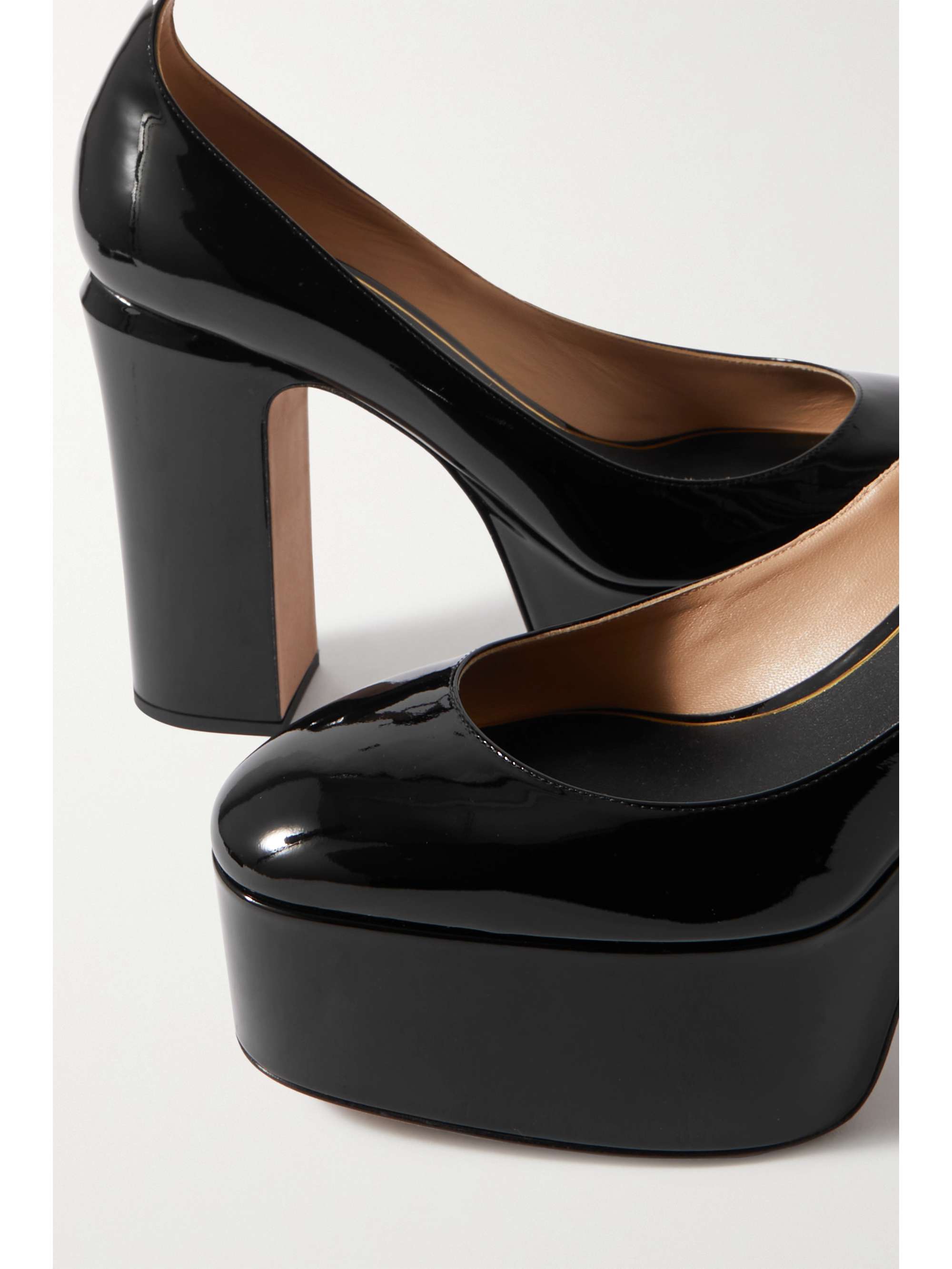 GARAVANI 120 patent-leather platform pumps |