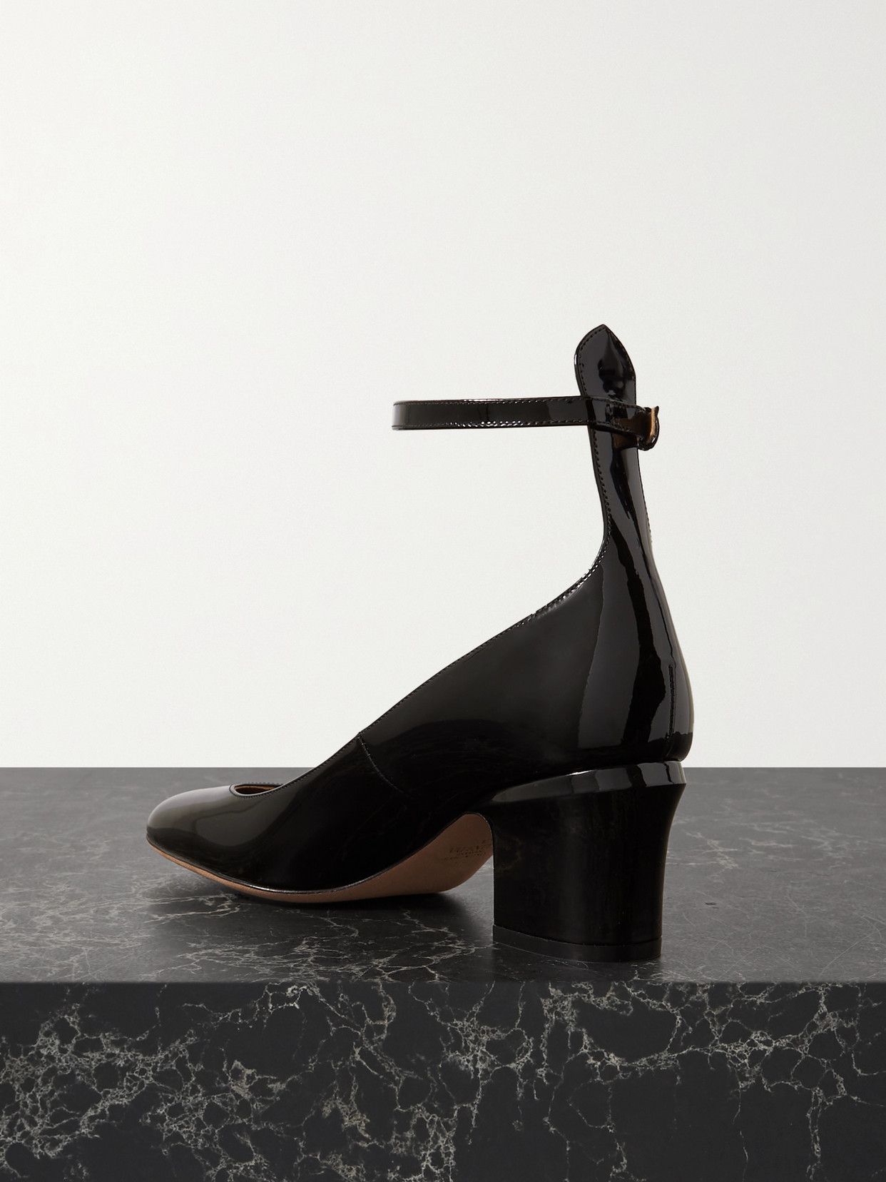 Valentino Garavani Tan-go 60 Patent-leather Pumps In Black