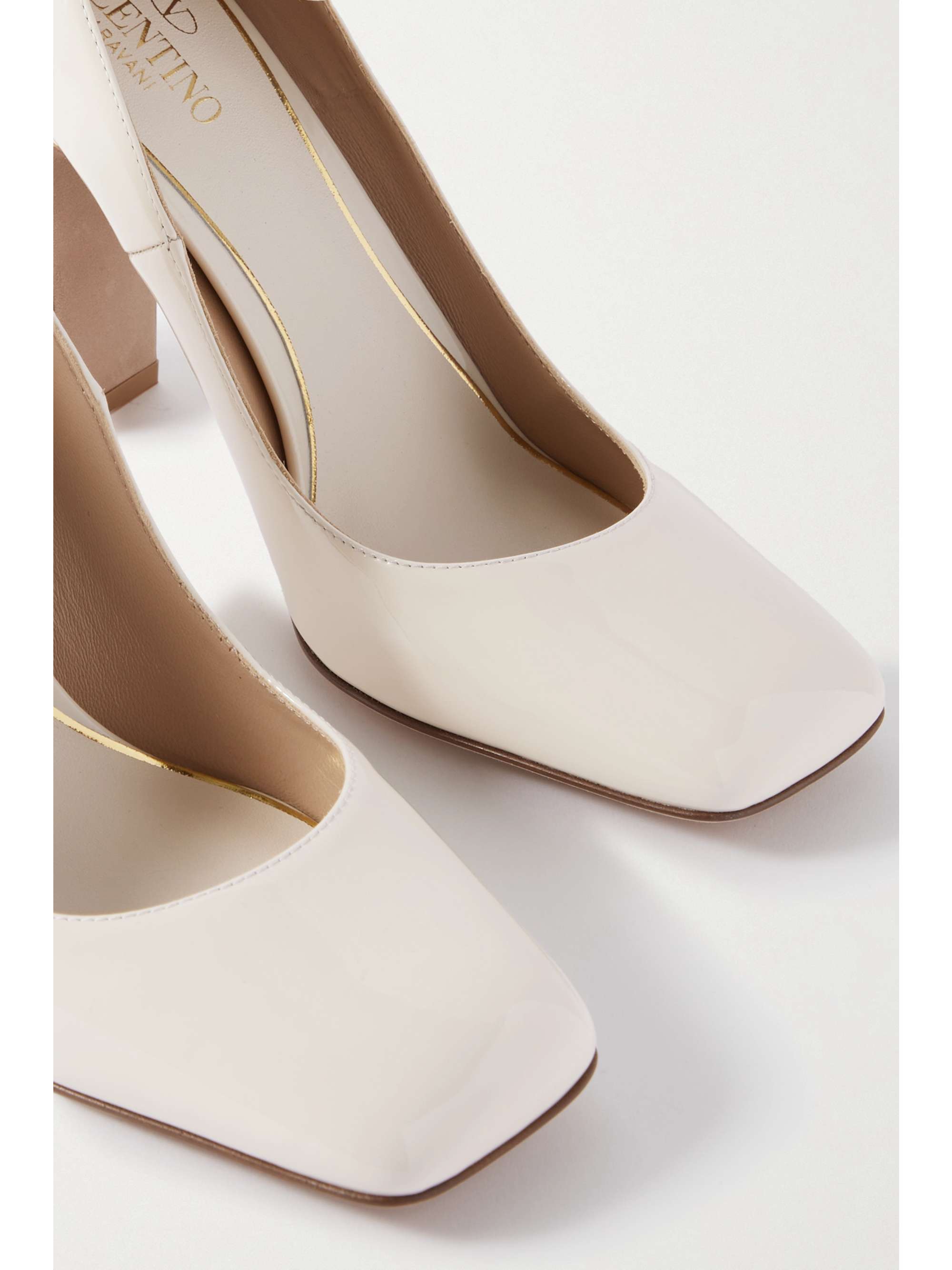 Valentino Garavani Tan-go Patent Leather Pump 100mm for Woman in Light  Ivory