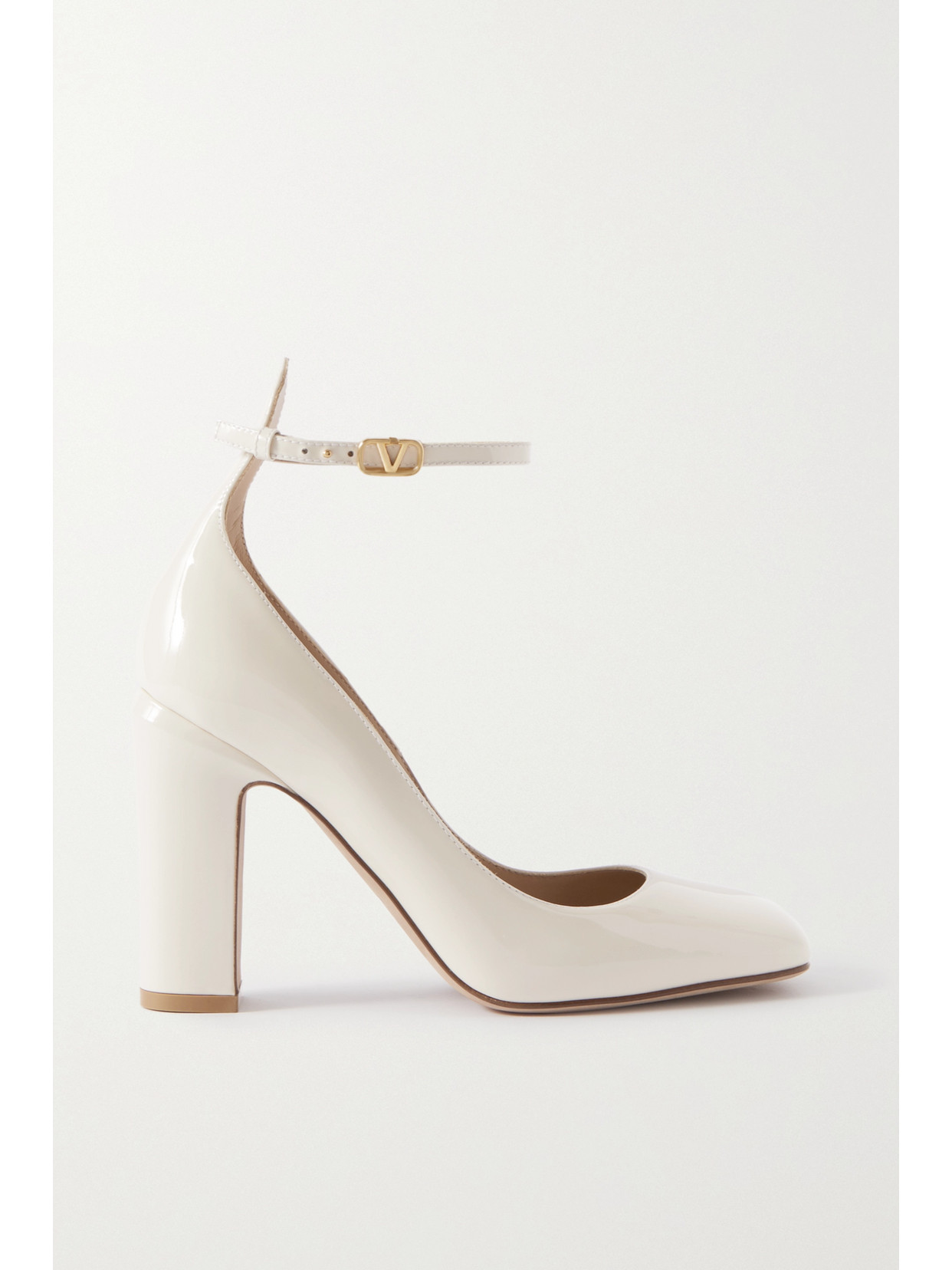 Valentino Garavani - Tan-go 100 Patent-leather Pumps - Ivory