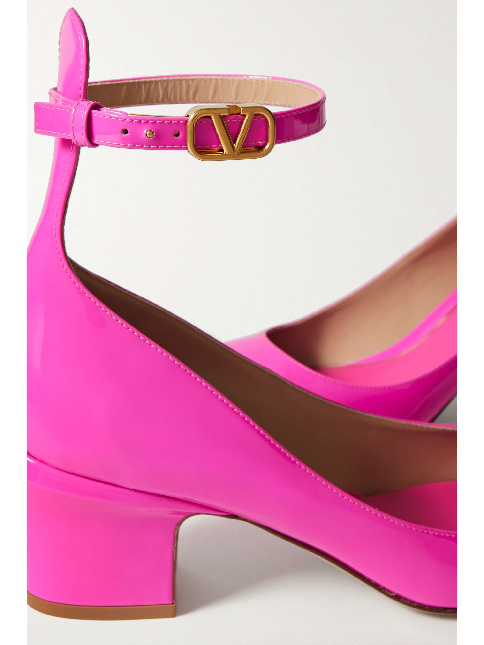 VALENTINO GARAVANI Tan-Go 60 patent-leather pumps