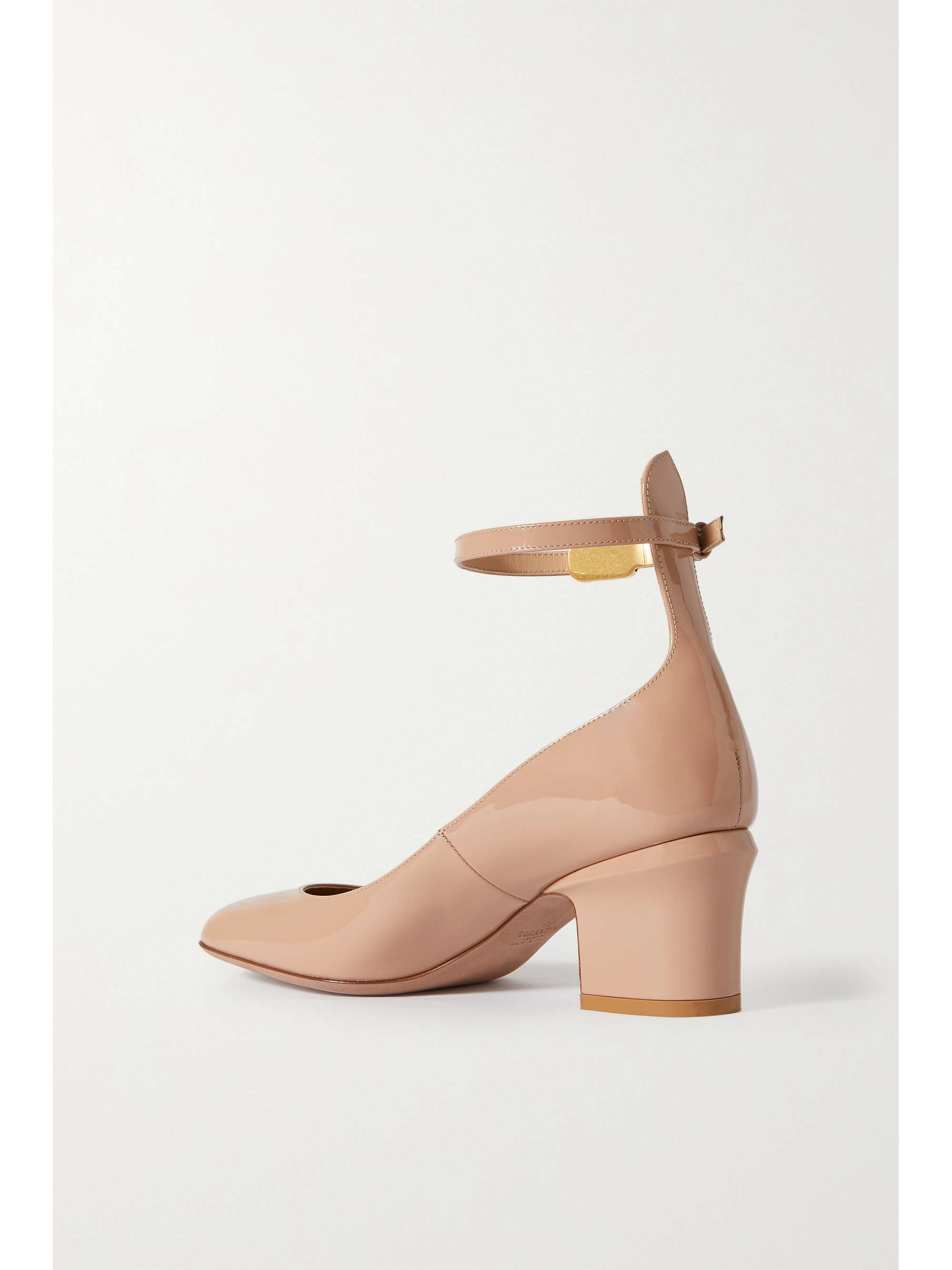 VALENTINO GARAVANI Tan-Go 60 patent-leather pumps