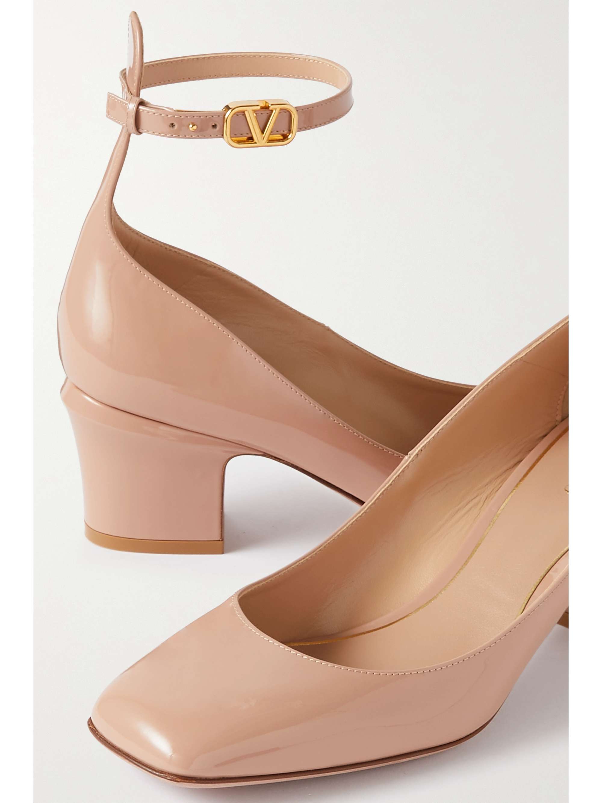 VALENTINO GARAVANI Tan-Go 60 patent-leather pumps