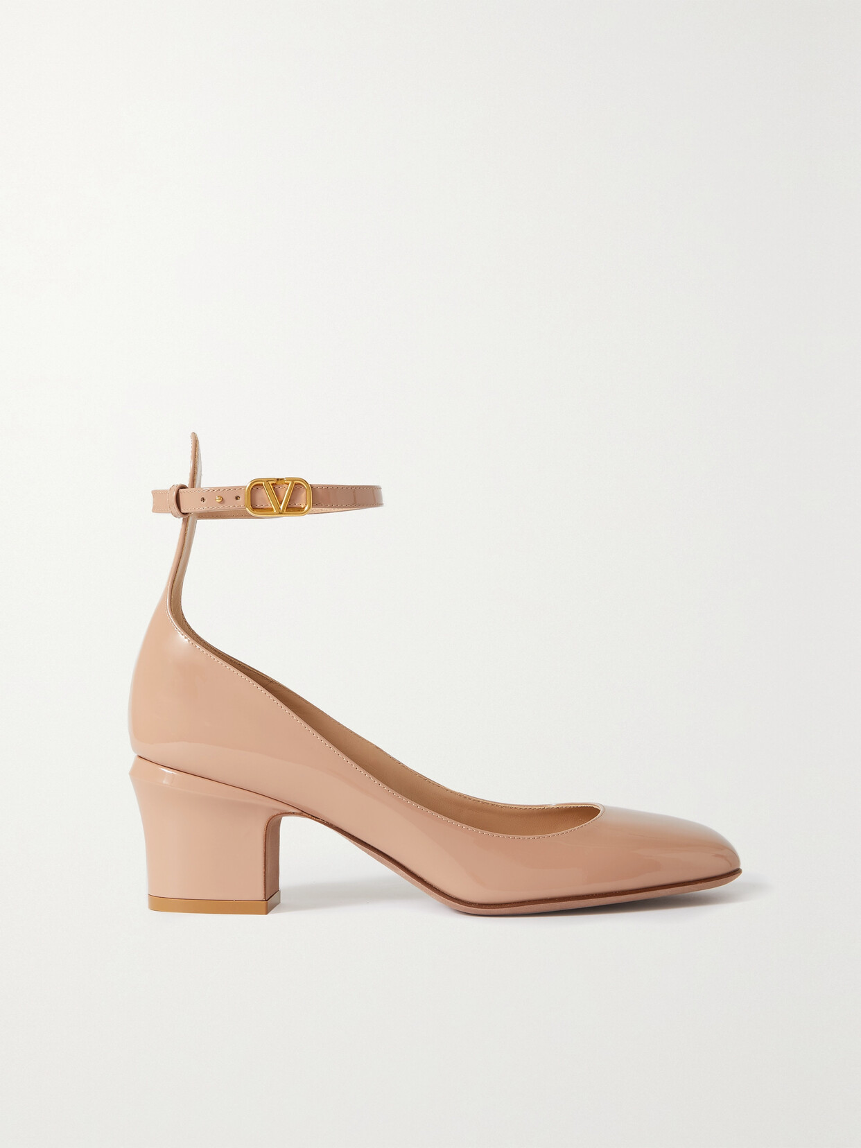 Valentino Garavani - Tan-go 60 Patent-leather Pumps - Neutrals