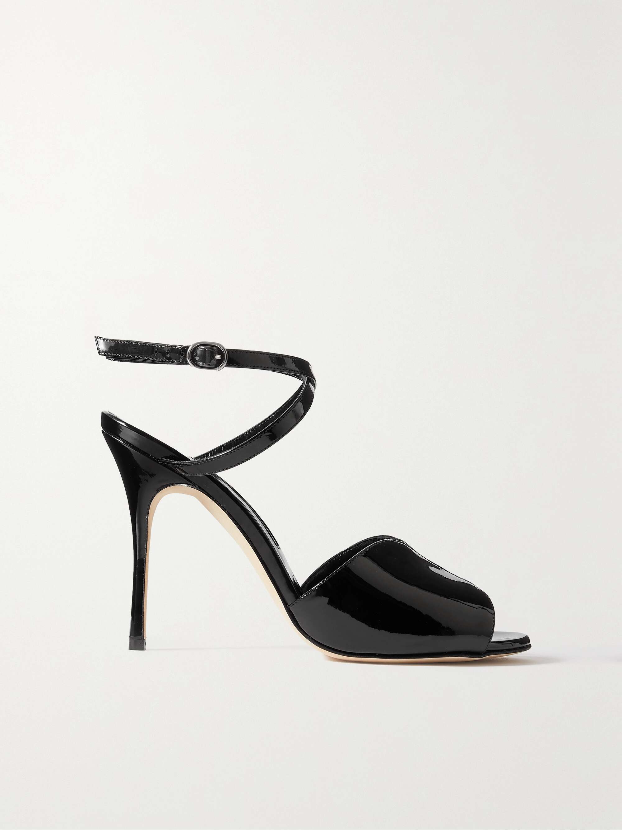 Patent leather sandals with straps sales
