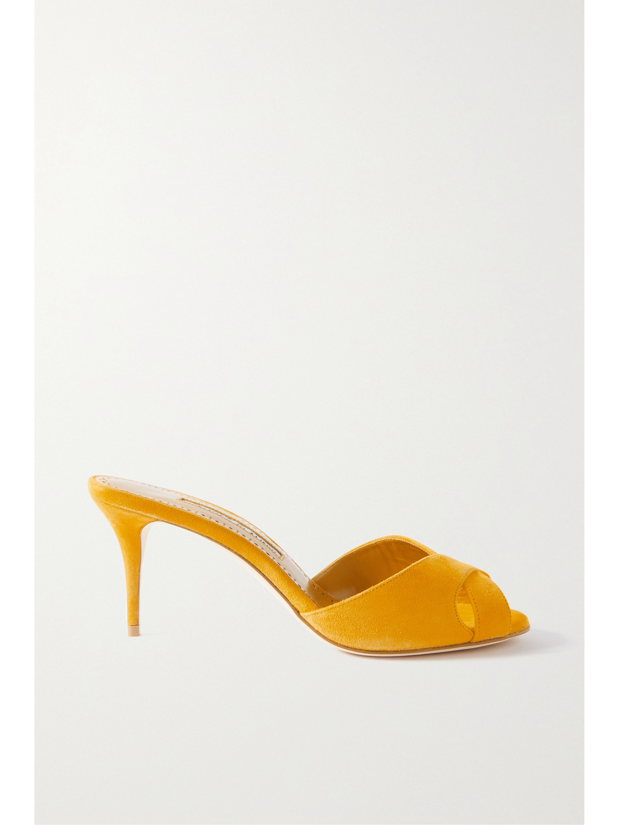 Manolo Blahnik Mumbimu 70 Suede Mules In Yellow