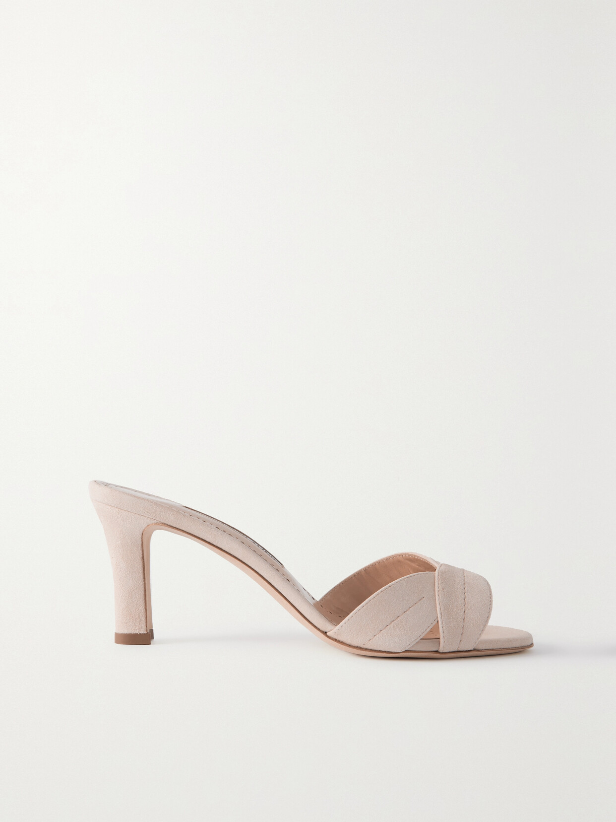 Manolo Blahnik - Siemu 70 Suede Sandals - Neutrals