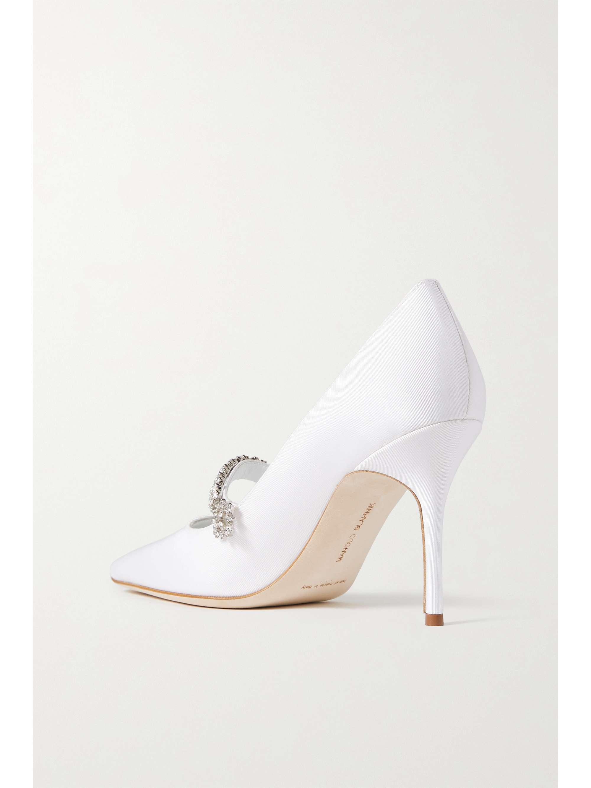 MANOLO BLAHNIK Kanemba 90 crystal-embellished faille pumps