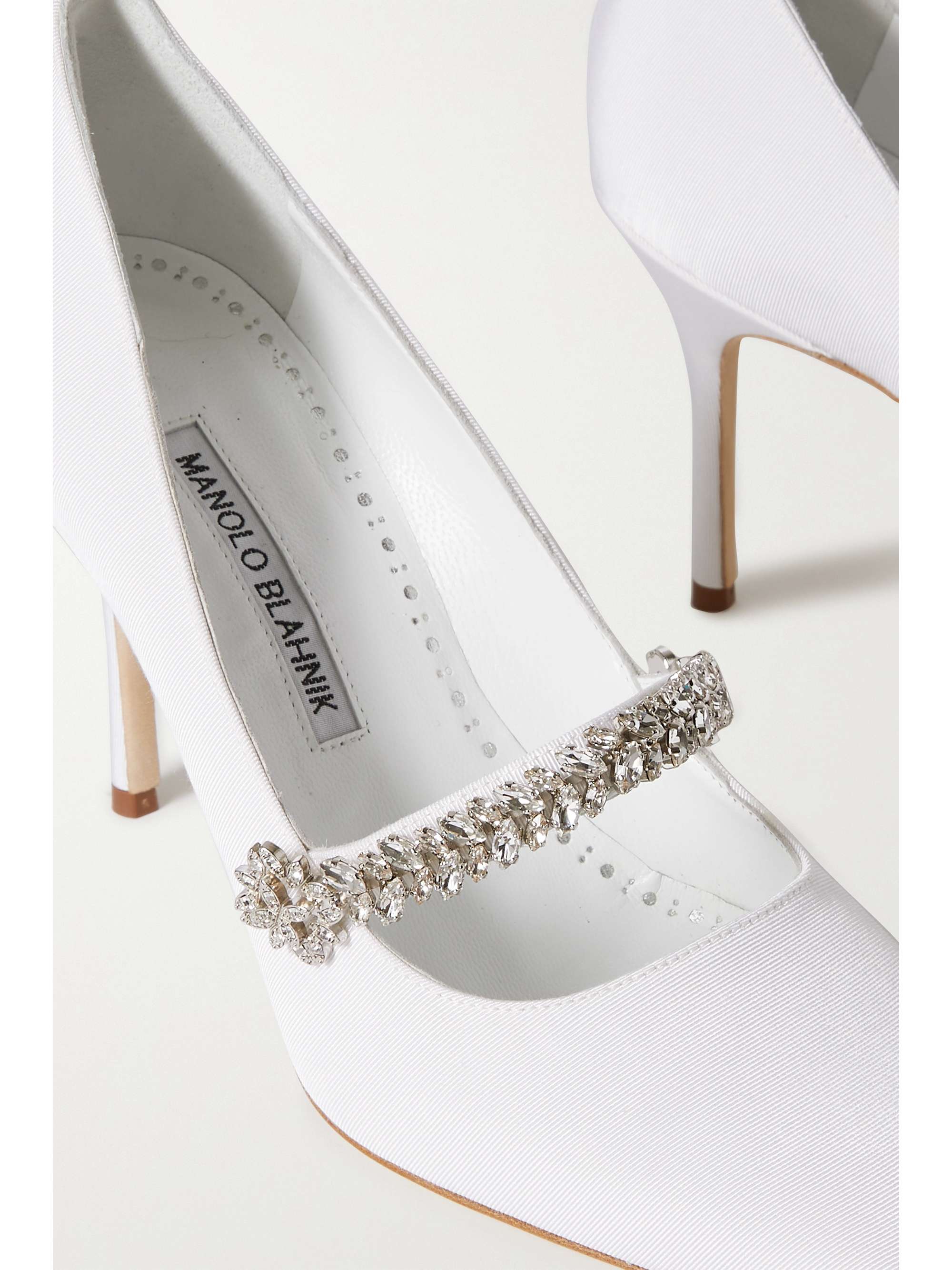 MANOLO BLAHNIK Kanemba 90 crystal-embellished faille pumps