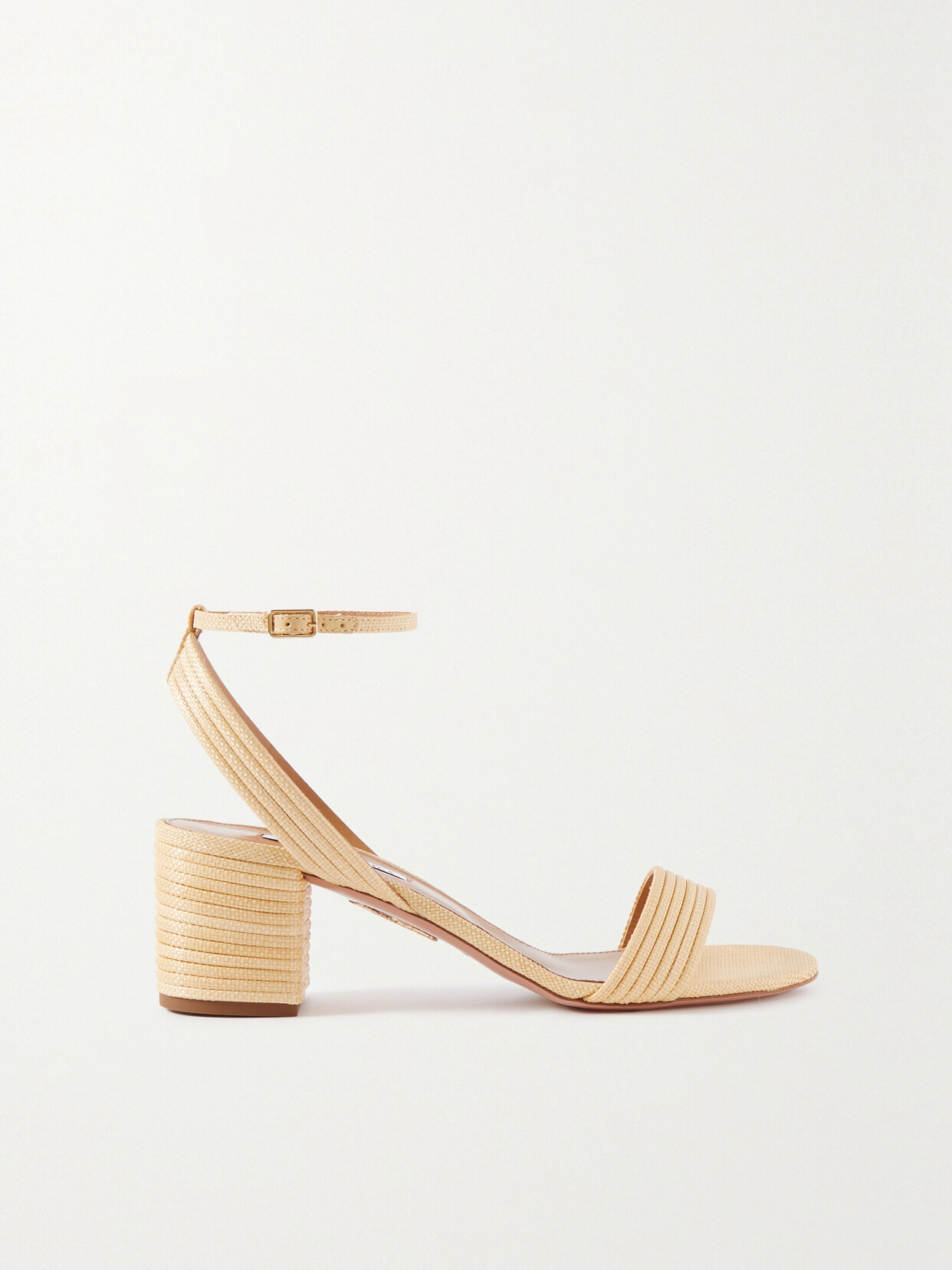 Aquazzura - Sundance 50 Woven Raffia Sandals - Neutrals