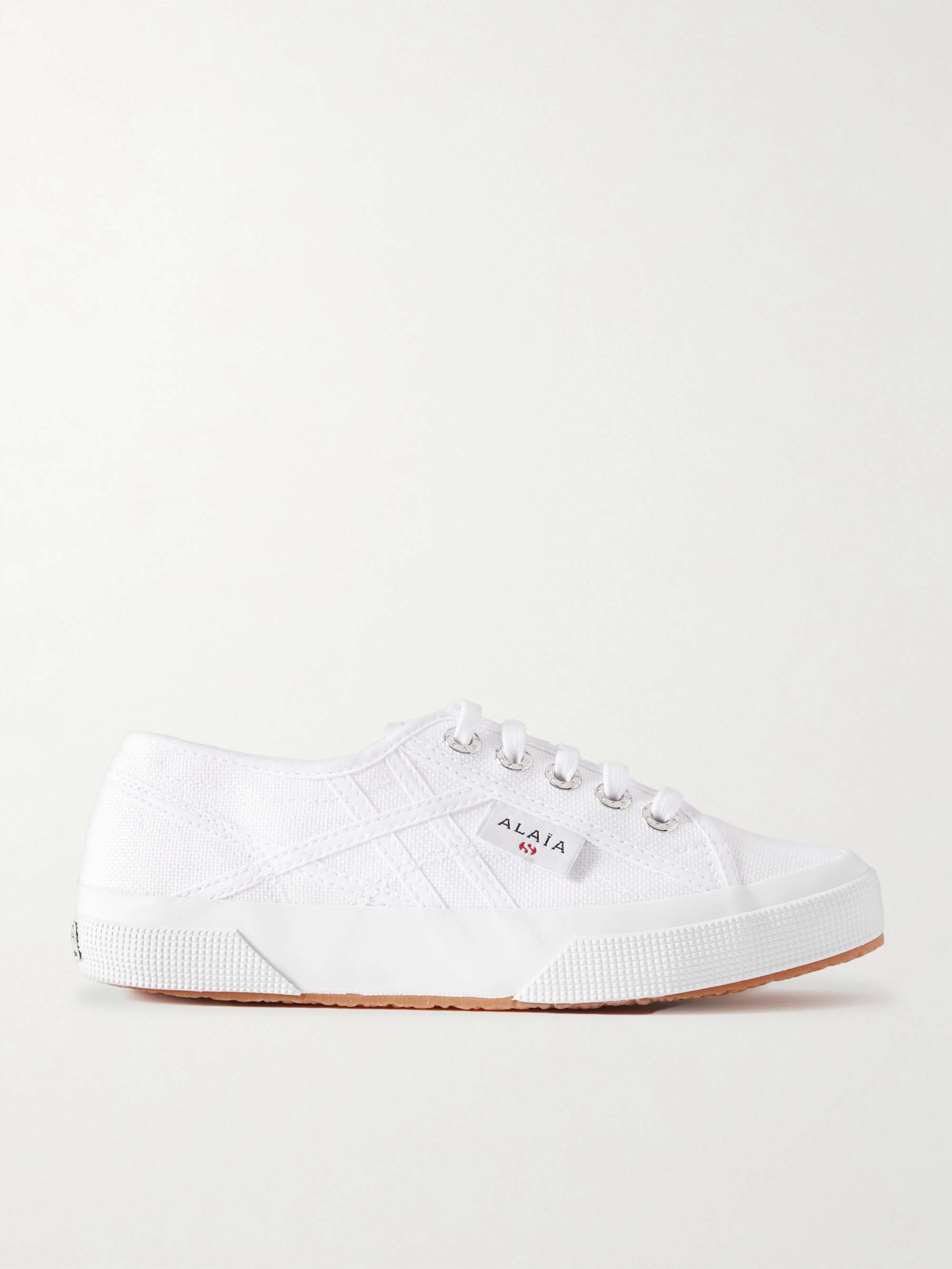 ALAÏA + Superga cotton-canvas sneakers | NET-A-PORTER