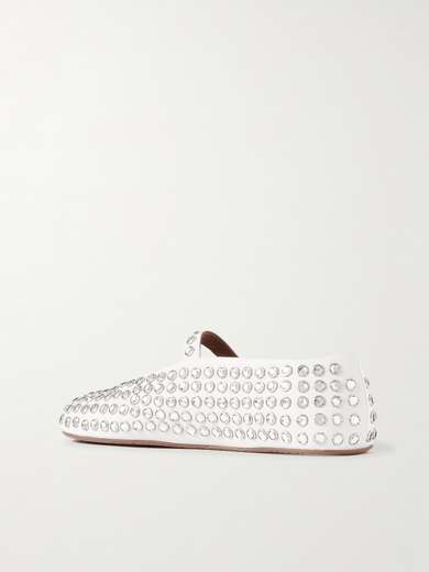 Alaila Sphere Ballet Flats In Beige Glossy Calfskin 964202