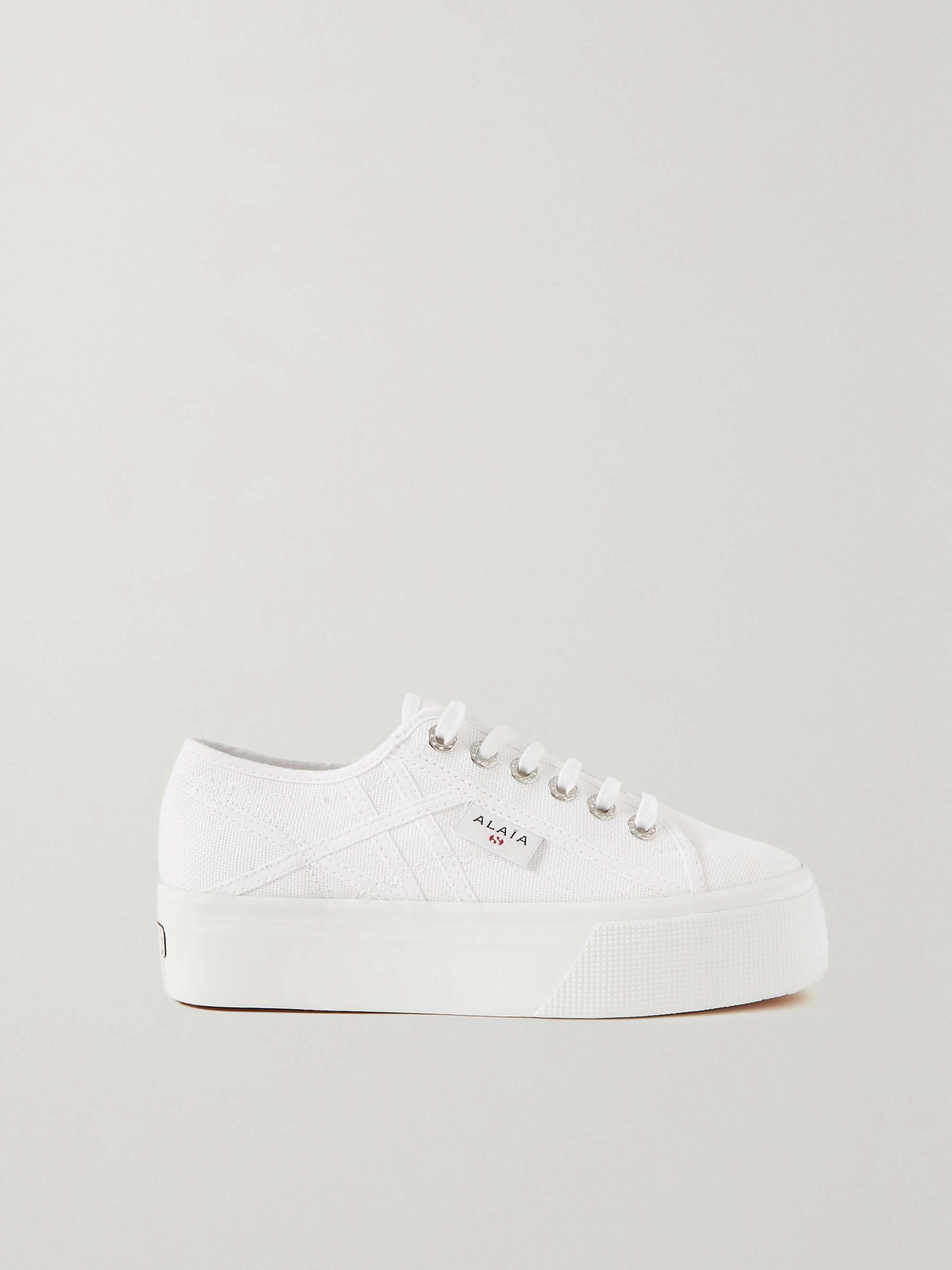 white superga sneakers platform
