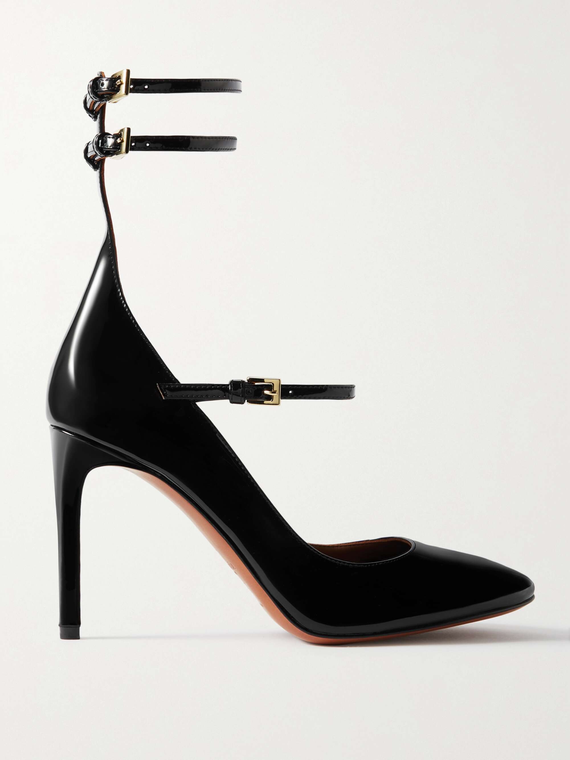 ALAÏA 90 patent-leather Mary Jane pumps | NET-A-PORTER