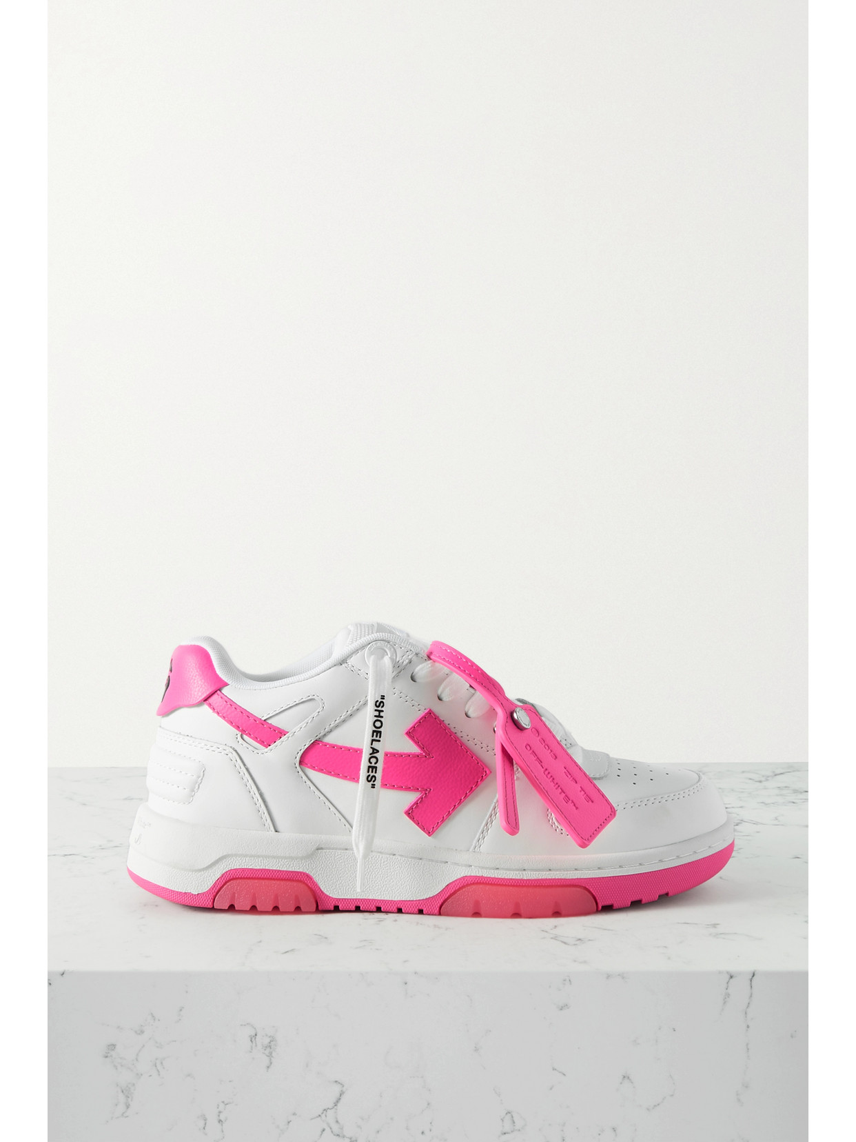 OFF-WHITE OUT OF OFFICE PRINTED LEATHER SNEAKERS