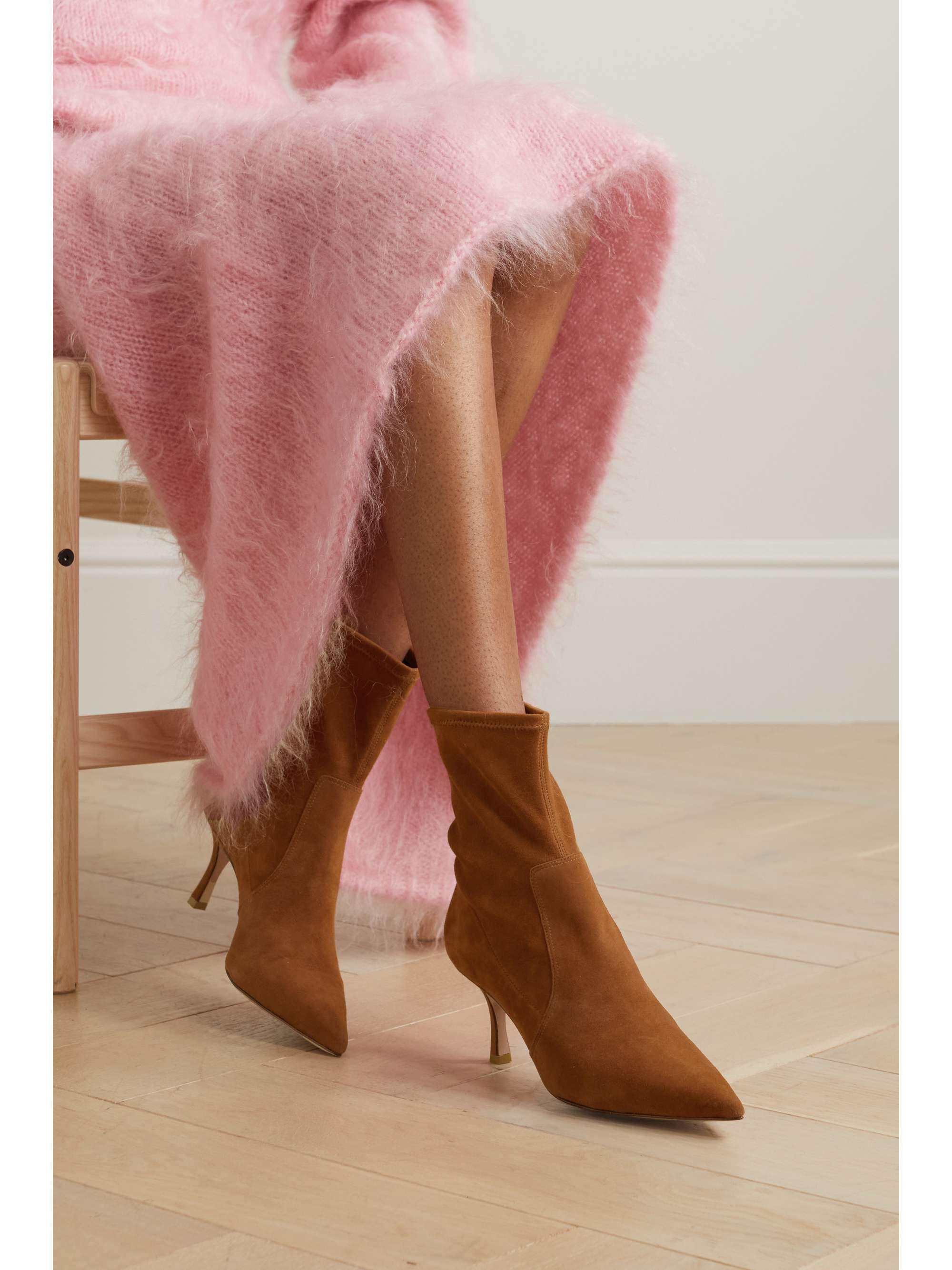 PORTE & PAIRE Stretch-suede ankle boots