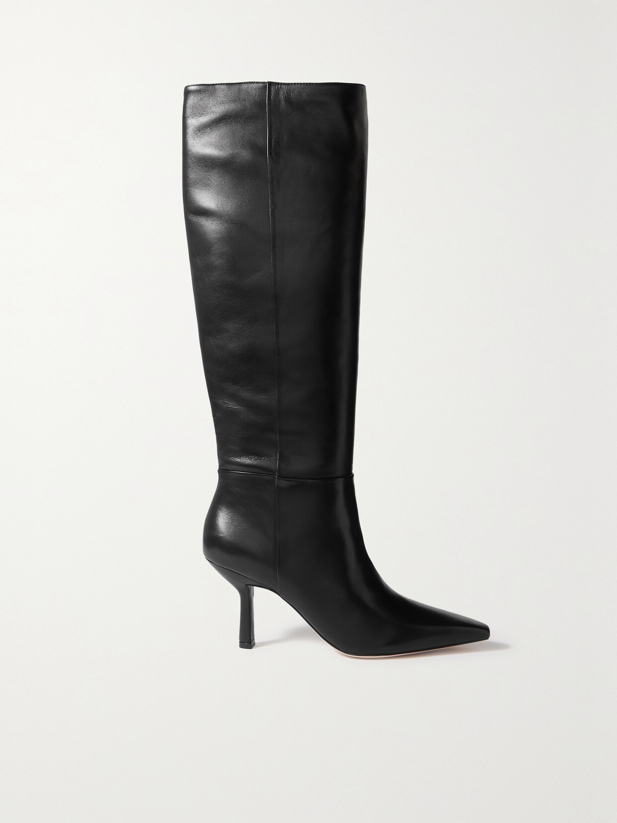 Porte & Paire - Leather Knee Boots - Black