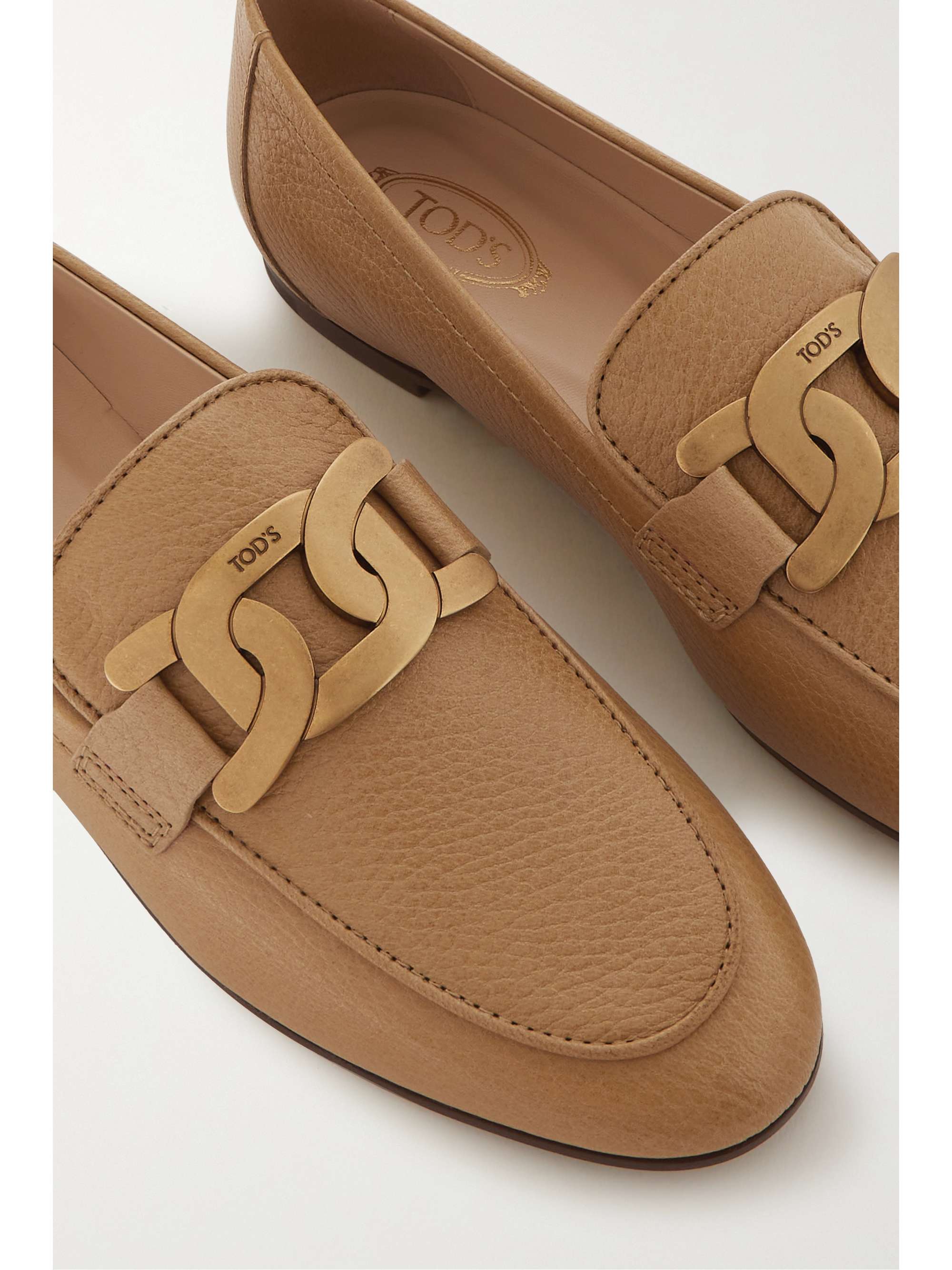 TOD'S Embellished leather loafers