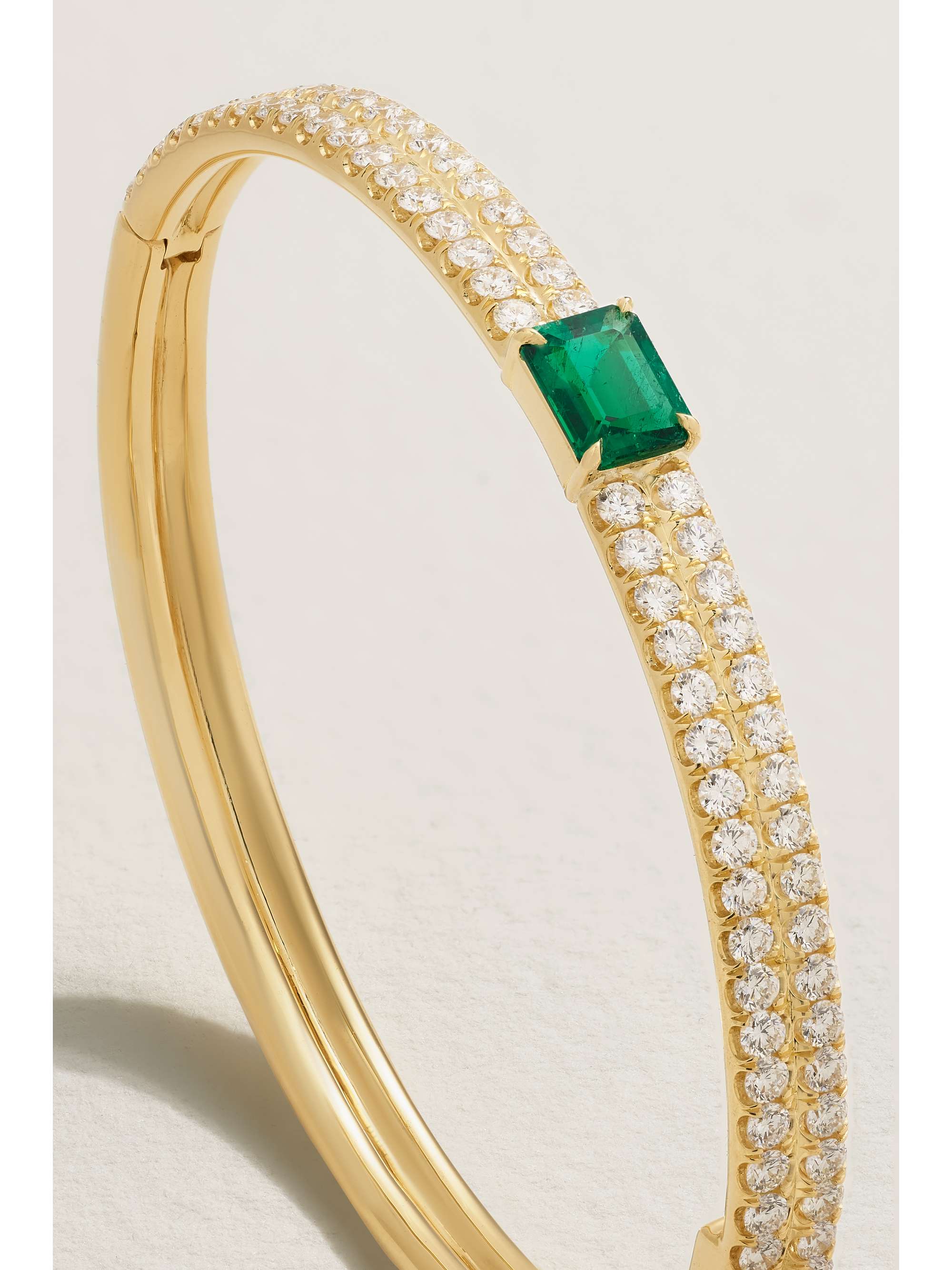 ANITA KO Gia 18-karat gold, diamond and emerald bracelet