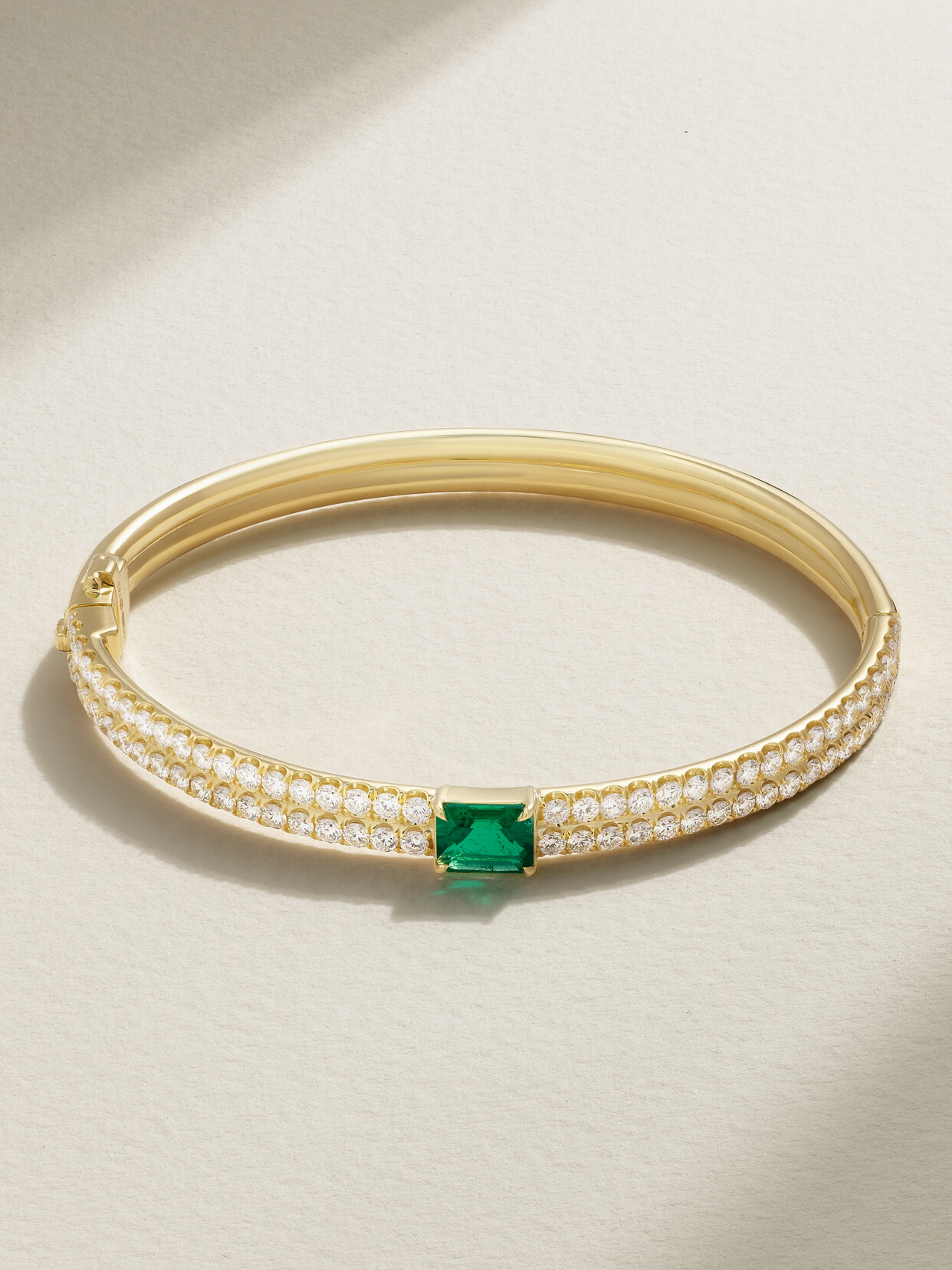 Anita Ko Gia 18-karat Gold, Diamond And Emerald Bracelet