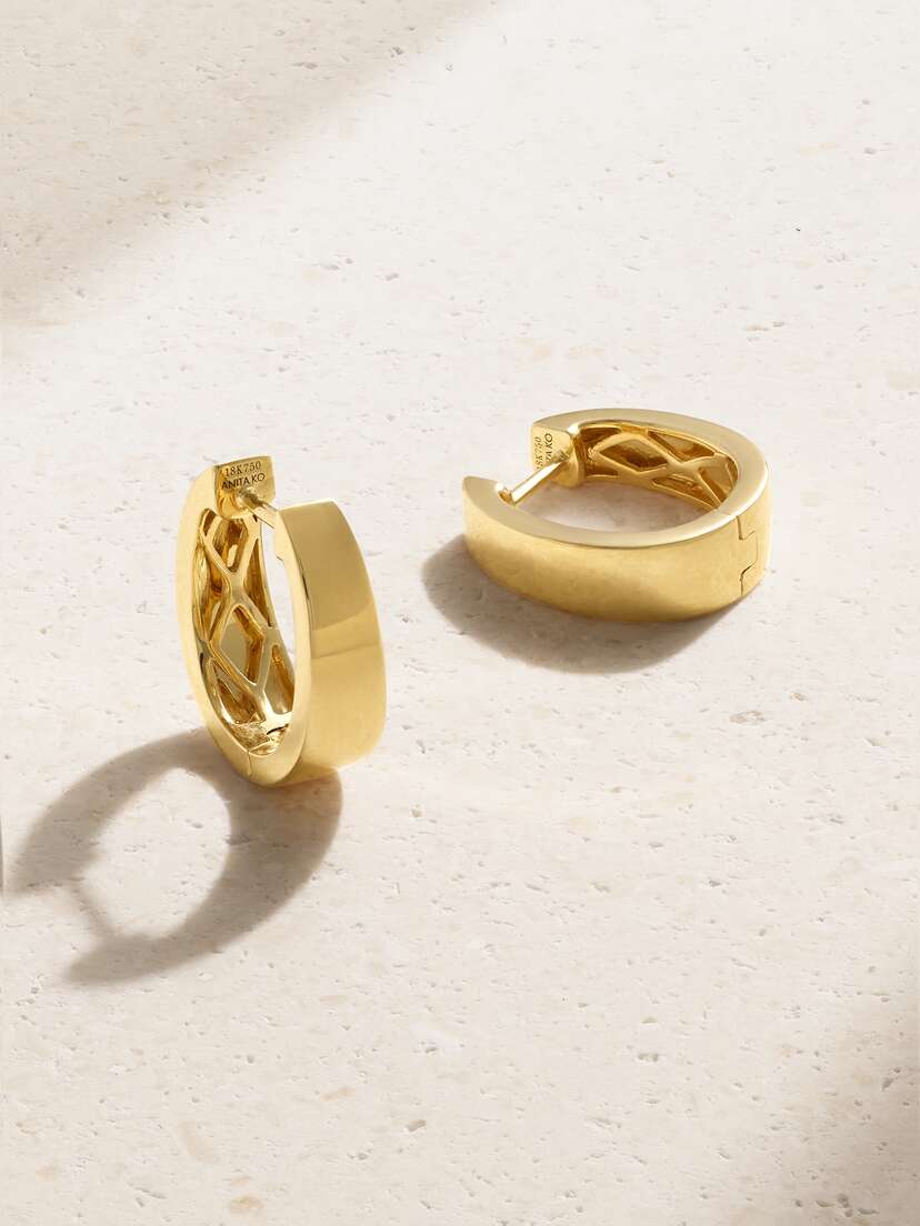 Anita Ko Small Meryl 18-karat Gold Hoop Earrings