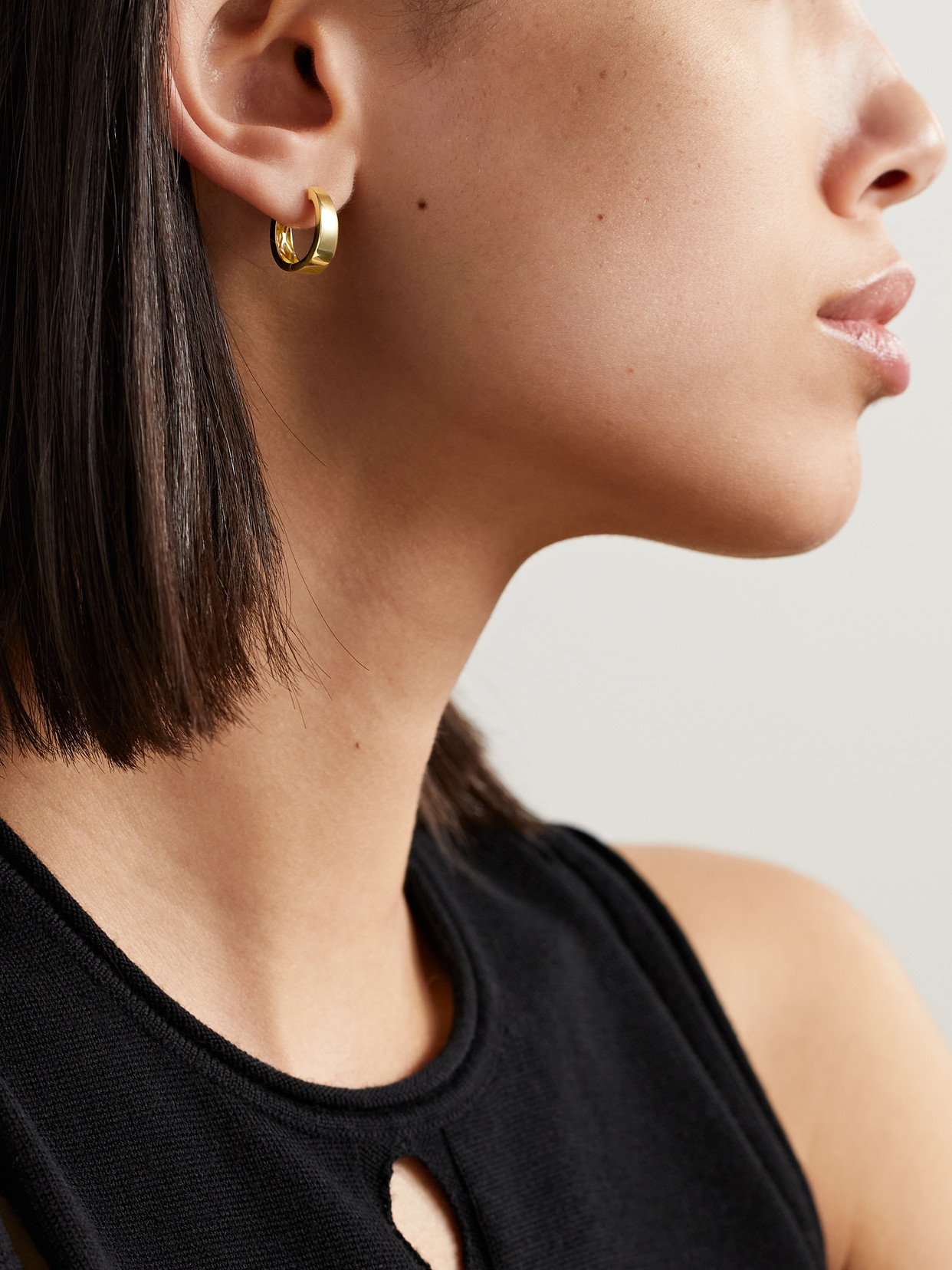 Shop Anita Ko Small Meryl 18-karat Gold Hoop Earrings