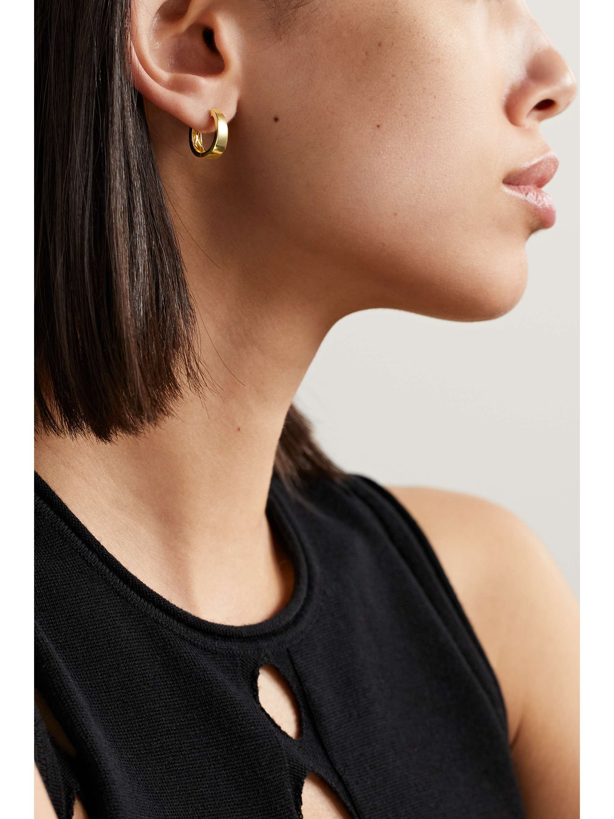 ANITA KO Small Meryl 18-karat rose gold hoop earrings