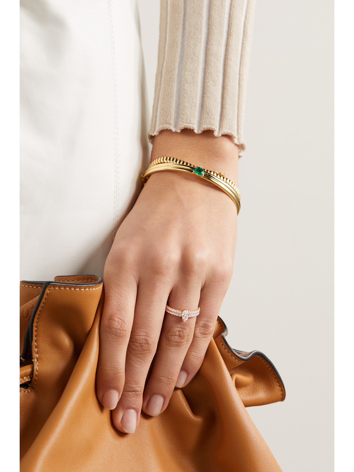Anita Ko Gia 18-karat Gold Diamond Ring In Gold