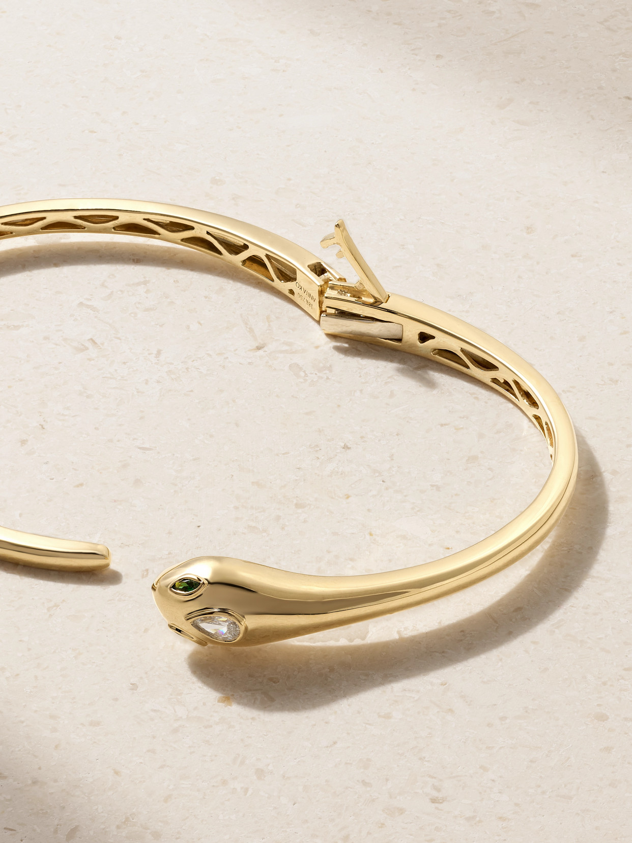 Anita Ko Snake Coil 18-karat Gold, Diamond And Emerald Bracelet In Gold