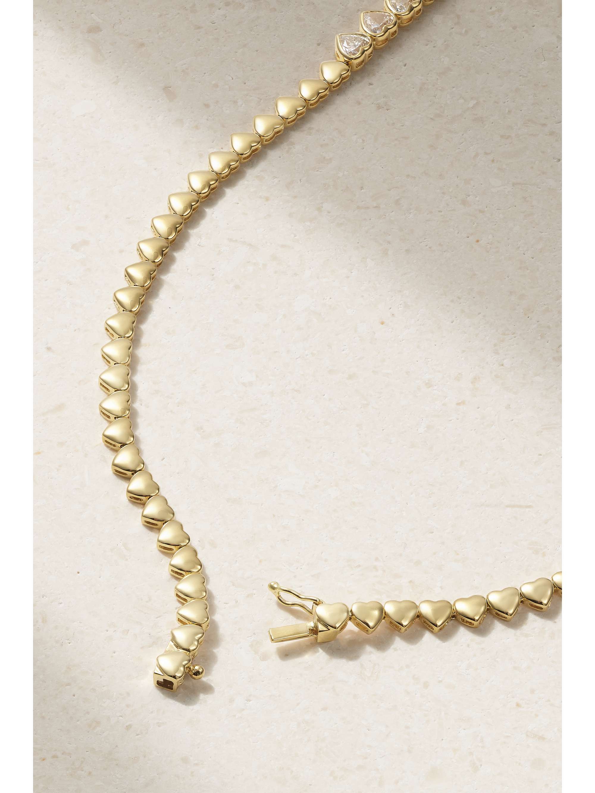 ANITA KO 18-karat gold, diamond and emerald necklace