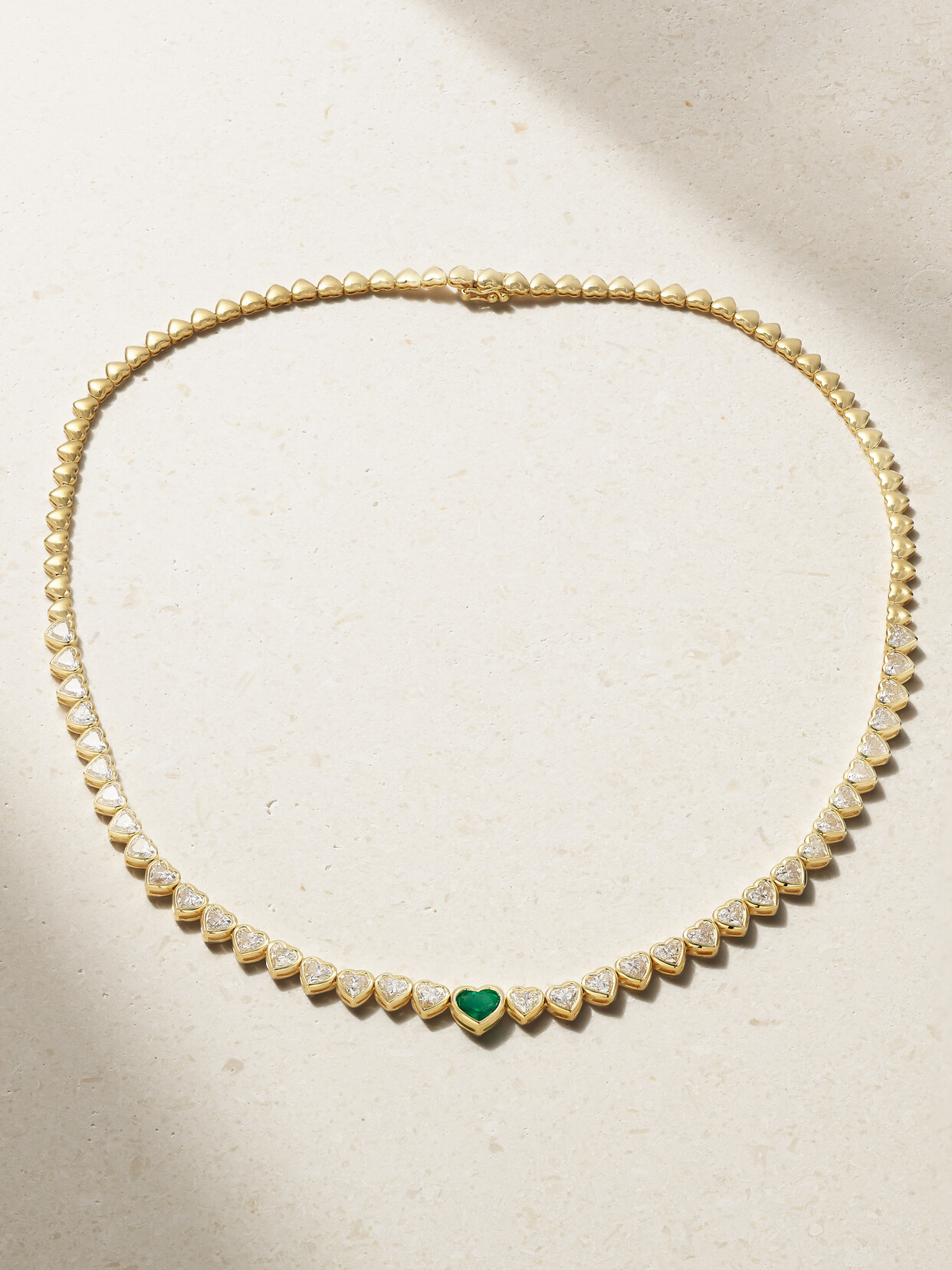 Anita Ko 18-karat Gold, Diamond And Emerald Necklace