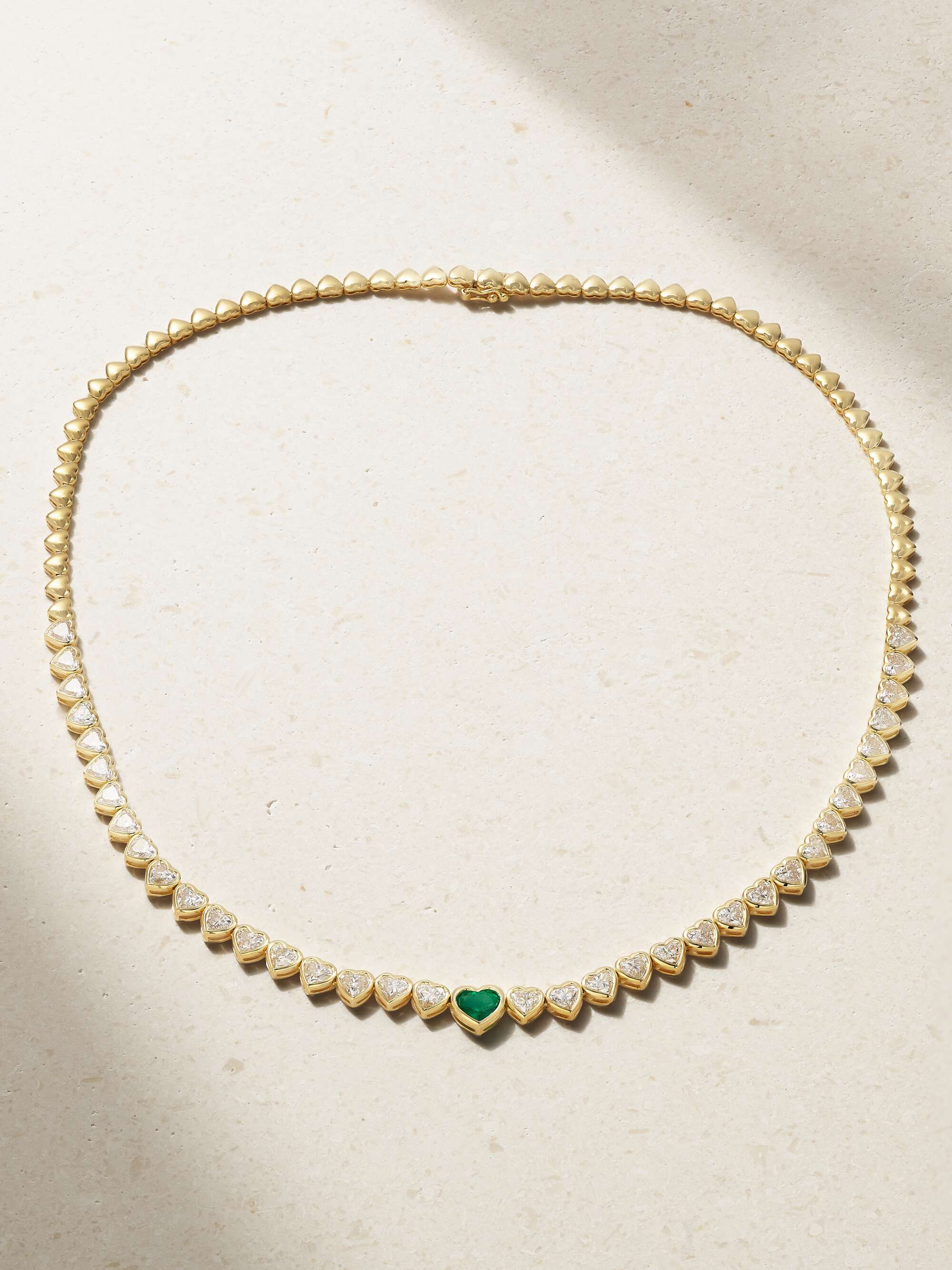 ANITA KO 18-karat gold, diamond and emerald necklace | NET-A-PORTER