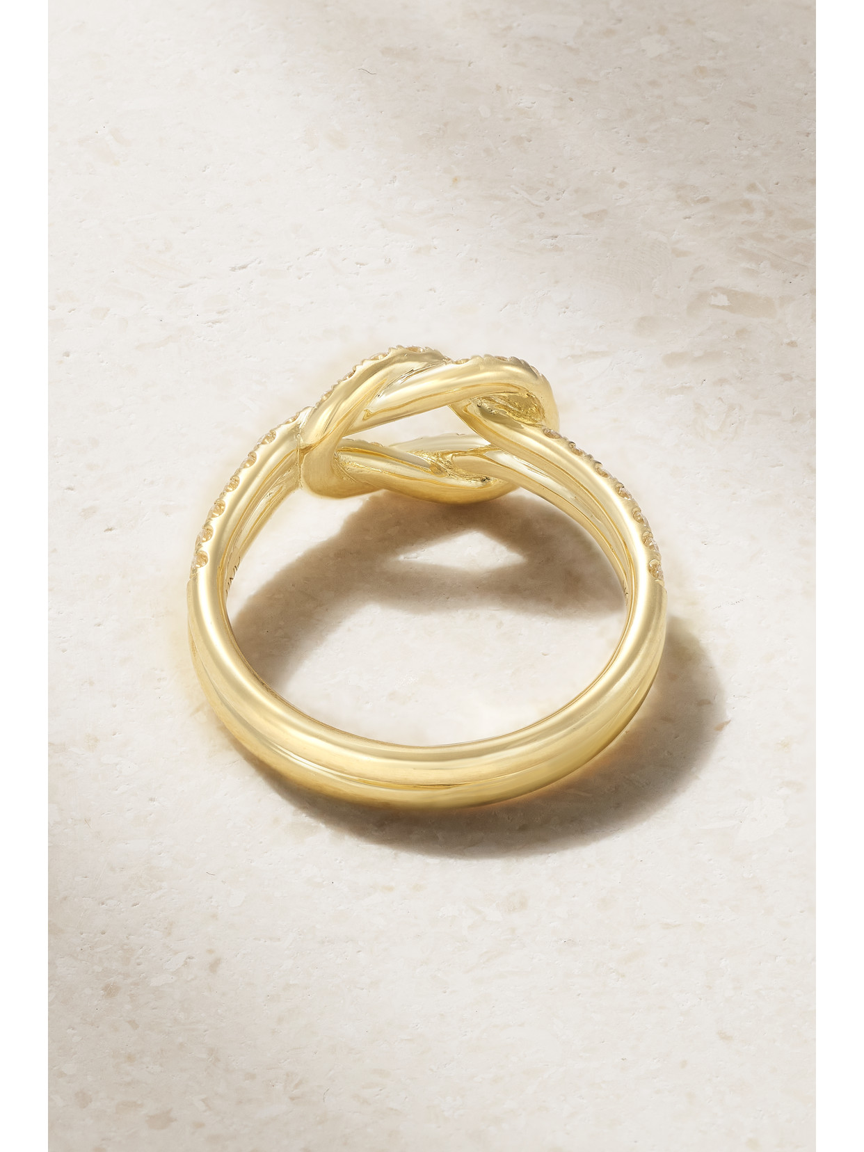Anita Ko Knot 18-karat Gold Diamond Ring In Gold