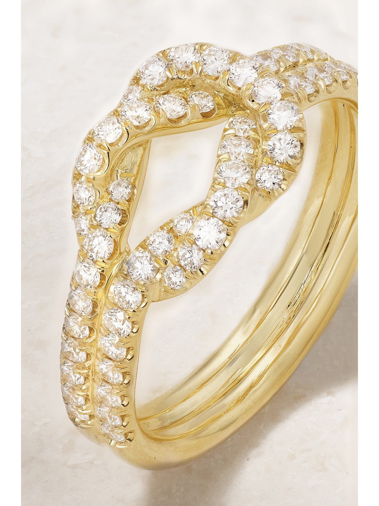 Shop Anita Ko Knot 18-karat Gold Diamond Ring