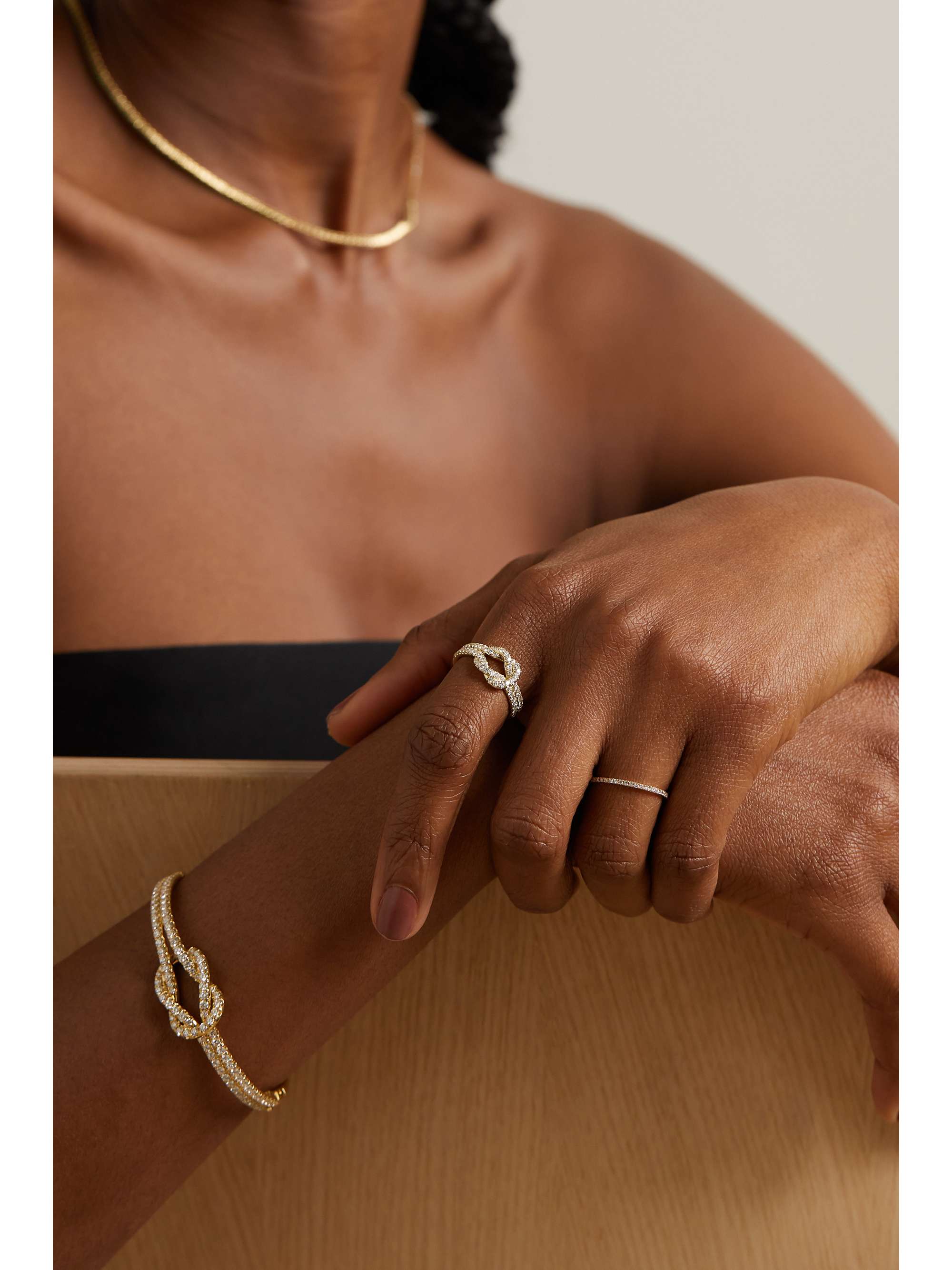 ANITA KO Knot 18-karat gold diamond ring