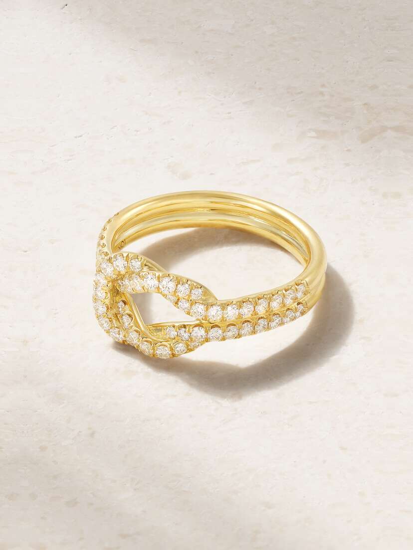 Knot 18-karat Gold Diamond Ring