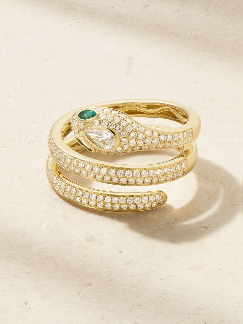 Anita Ko 18-karat Gold, Diamond And Emerald Ring