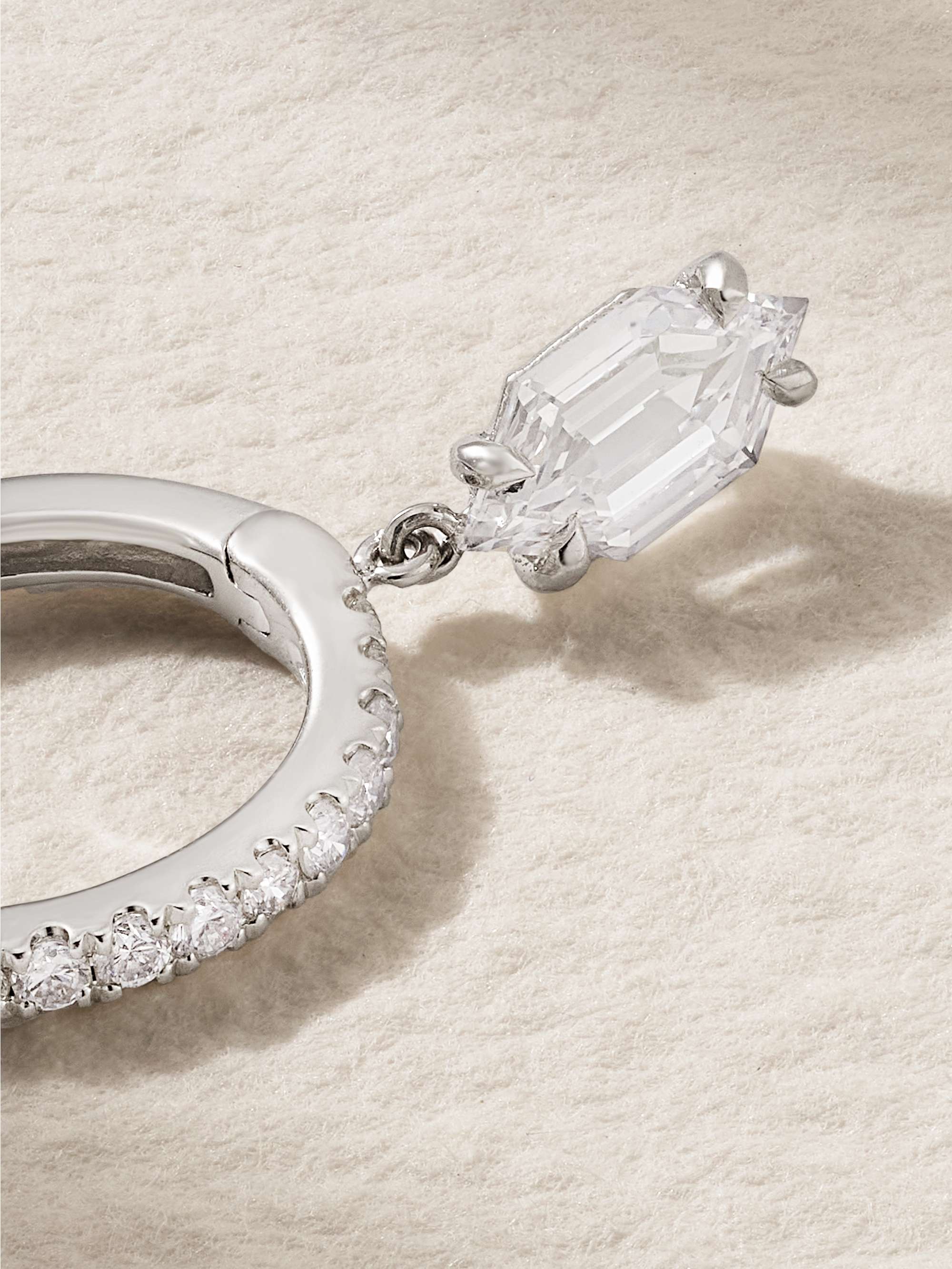ANITA KO Huggies 18-karat white gold diamond single earring