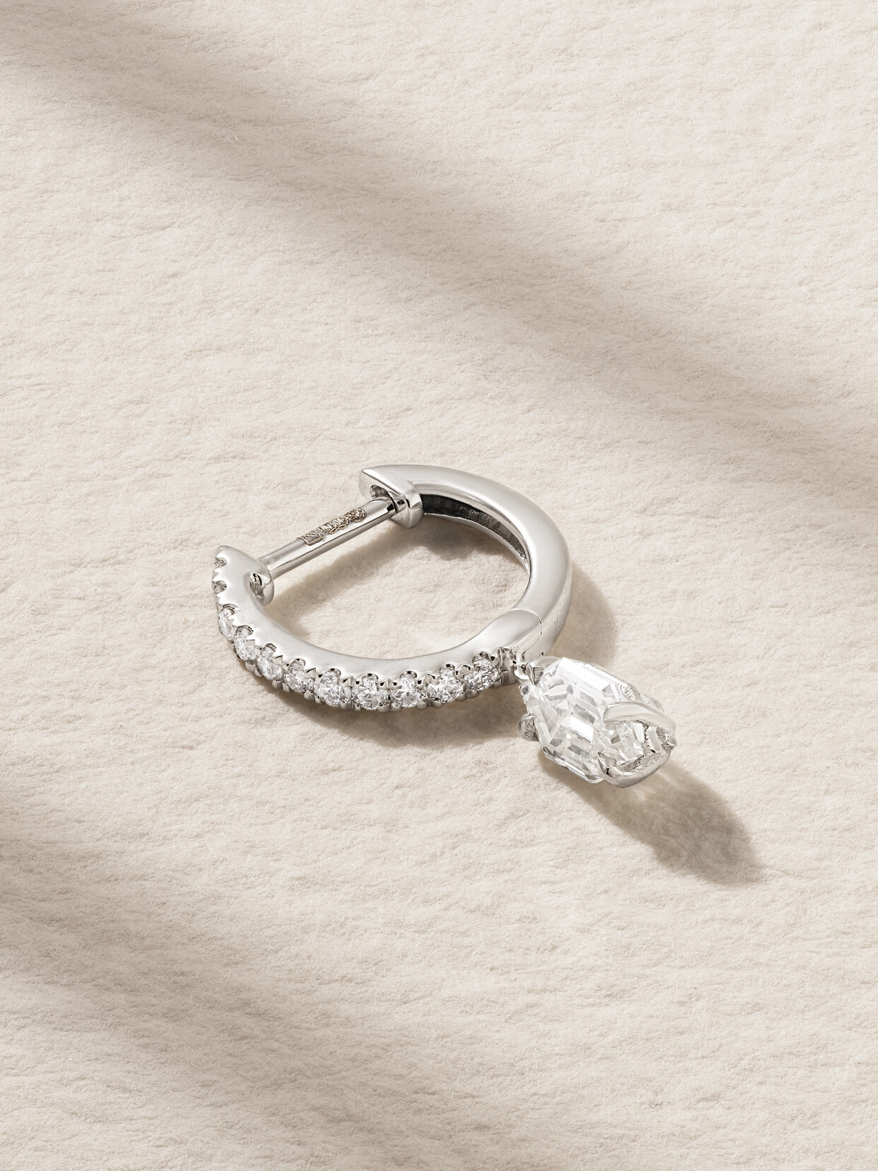 Anita Ko Huggies 18-karat White Gold Diamond Single Earring In White Gold