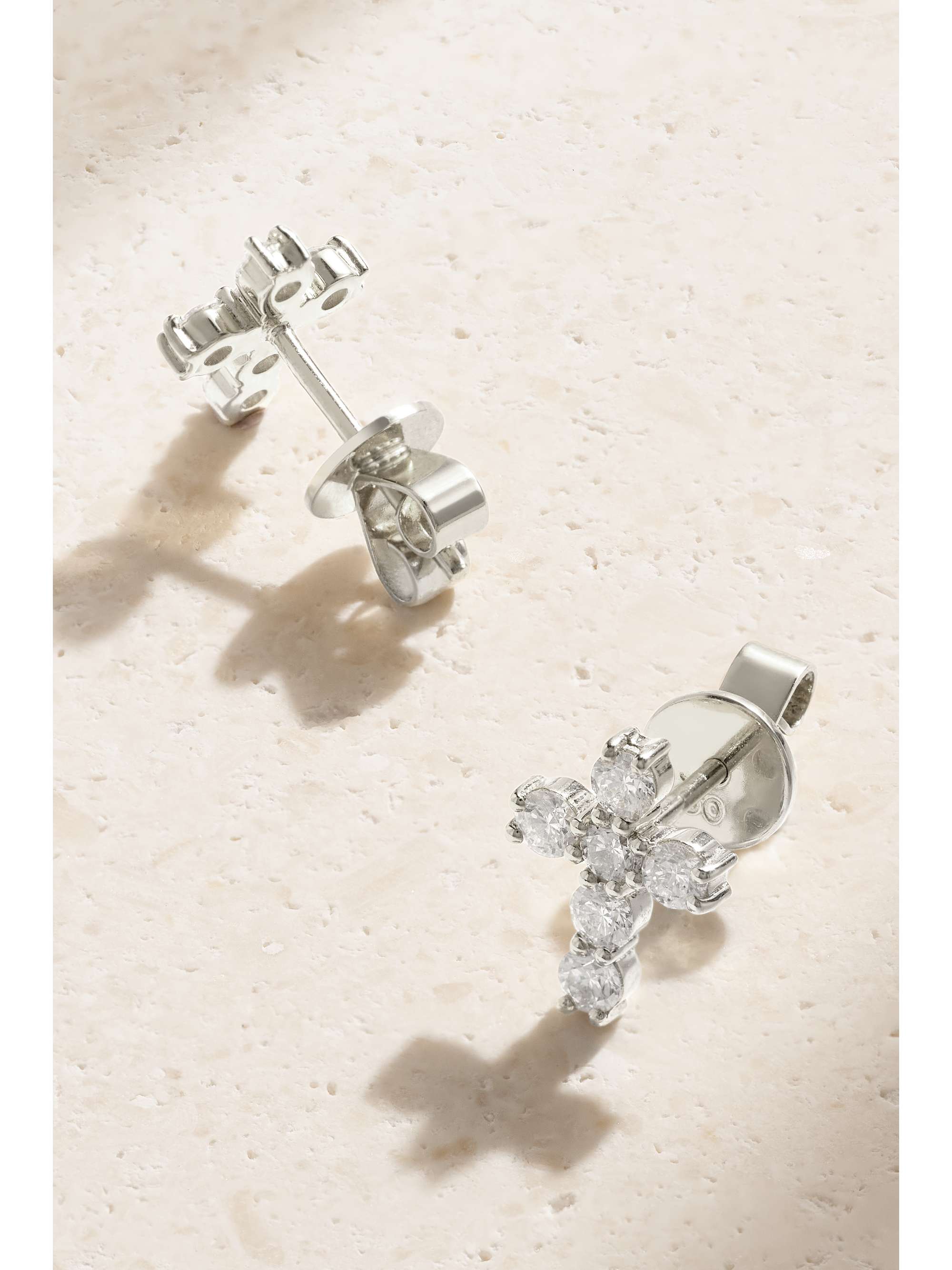 ANITA KO 18-karat white gold diamond earrings