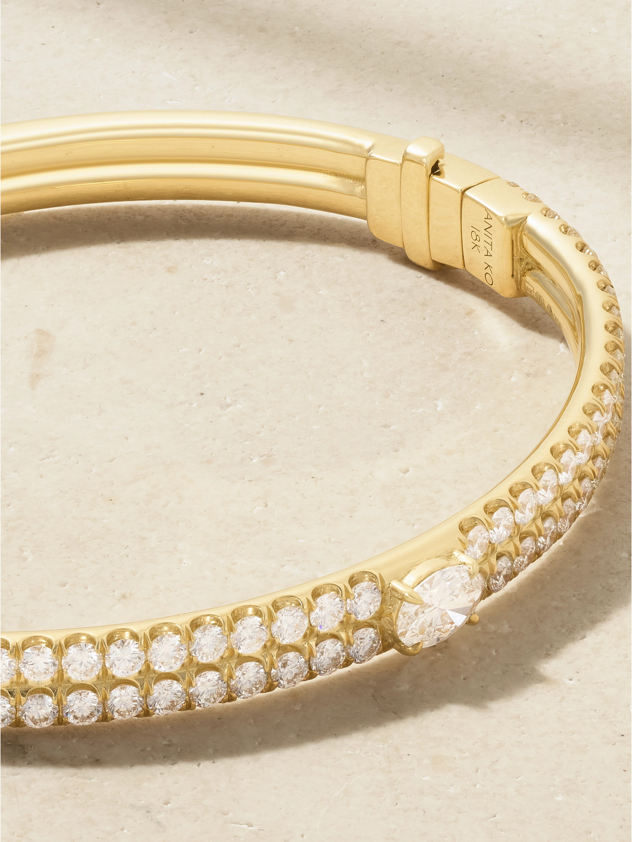 Shop Anita Ko Gia 18-karat Gold Diamond Bracelet