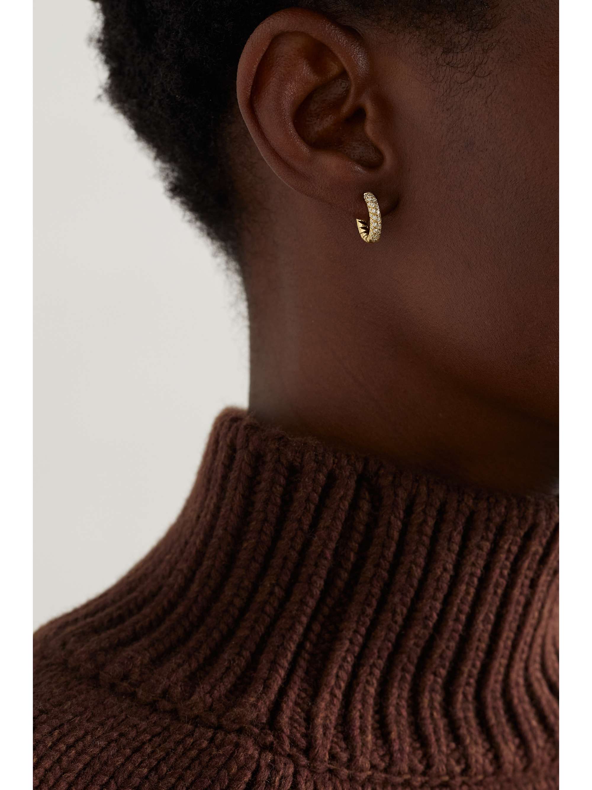 ANITA KO Zoe 18-karat gold diamond hoop earrings