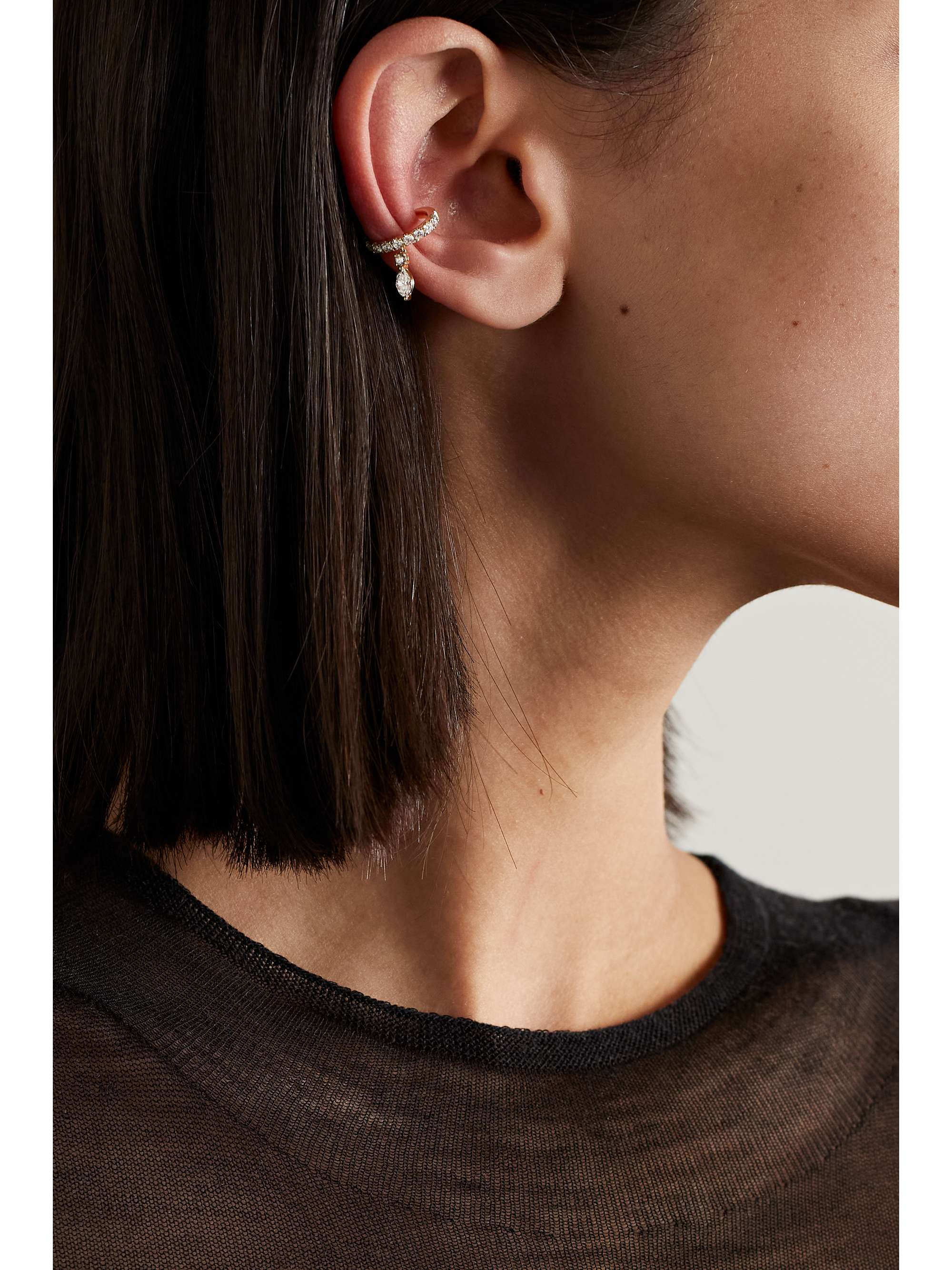 ANITA KO Daphne 18-karat rose gold diamond ear cuff