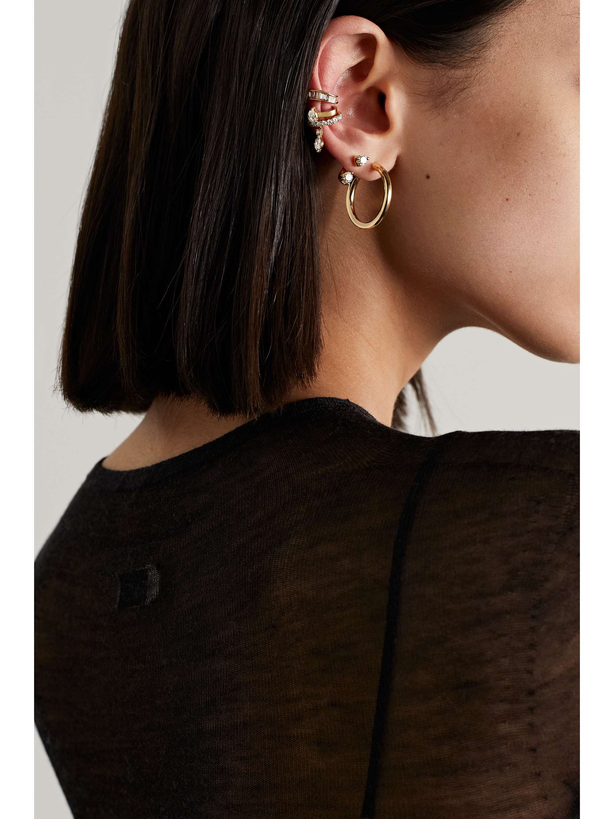 ANITA KO Daphne 18-karat rose gold diamond ear cuff